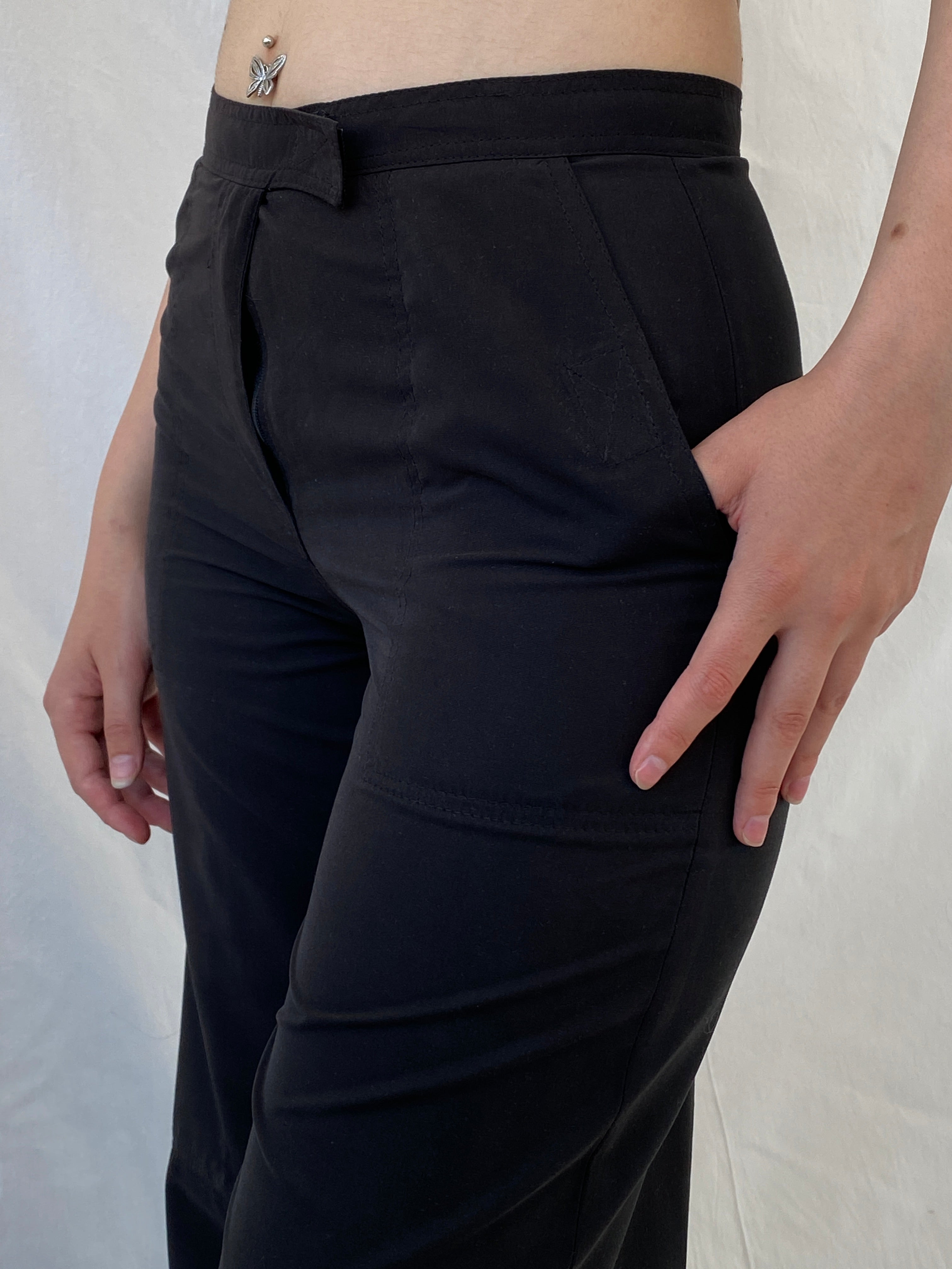 Vintage Sportswear Women’s Black Pants - S - Balagan Vintage Pants 80s, 90s, Ayah, NEW IN, pants, vintage pants, windbreaker