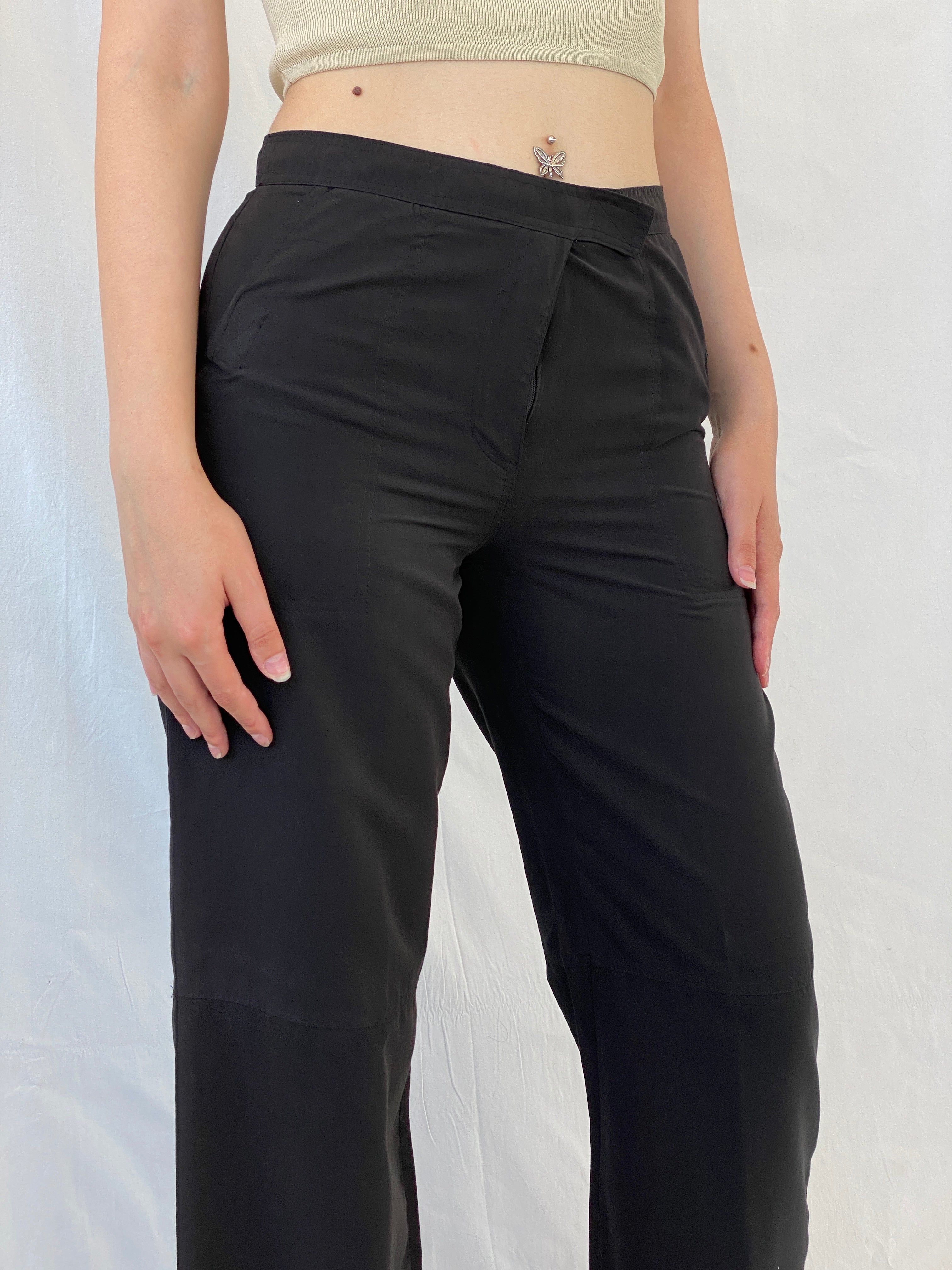 Vintage Sportswear Women’s Black Pants - S - Balagan Vintage Pants 80s, 90s, Ayah, NEW IN, pants, vintage pants, windbreaker