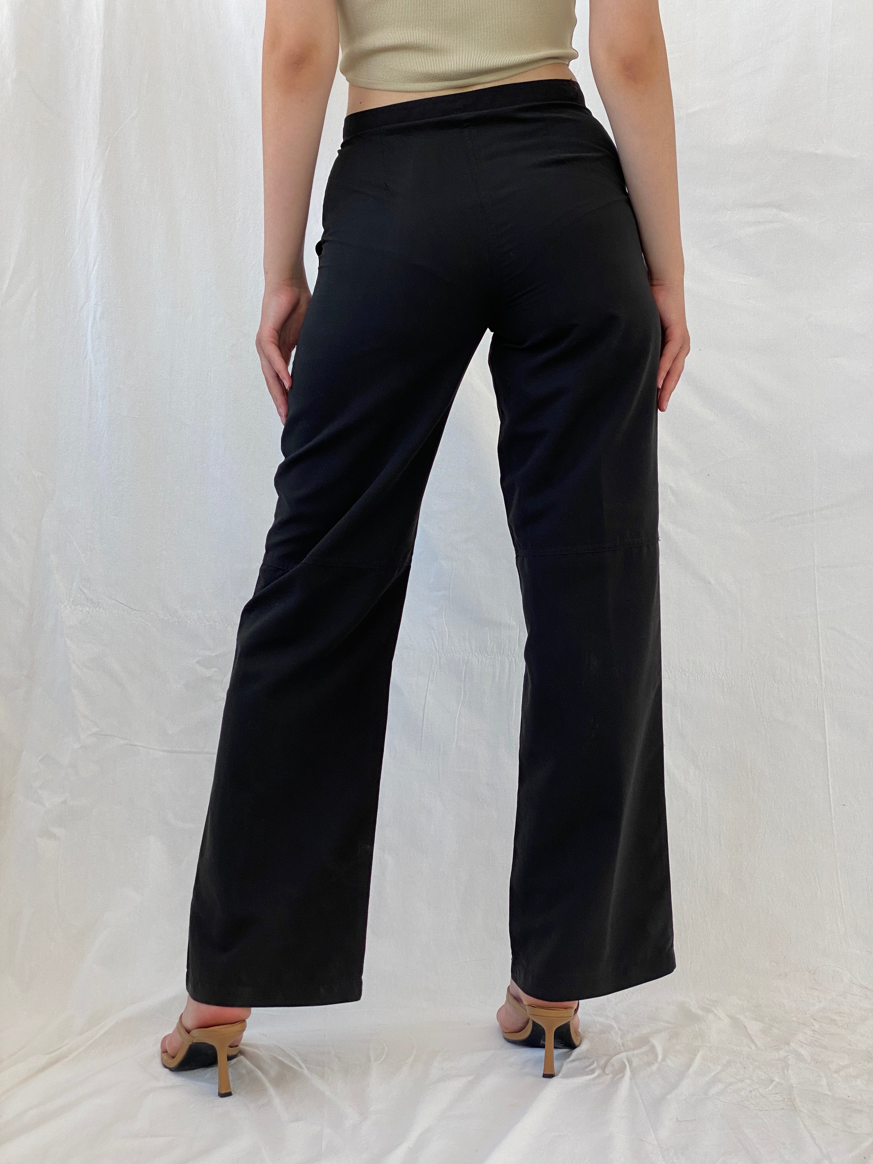 Vintage Sportswear Women’s Black Pants - S - Balagan Vintage Pants 80s, 90s, Ayah, NEW IN, pants, vintage pants, windbreaker