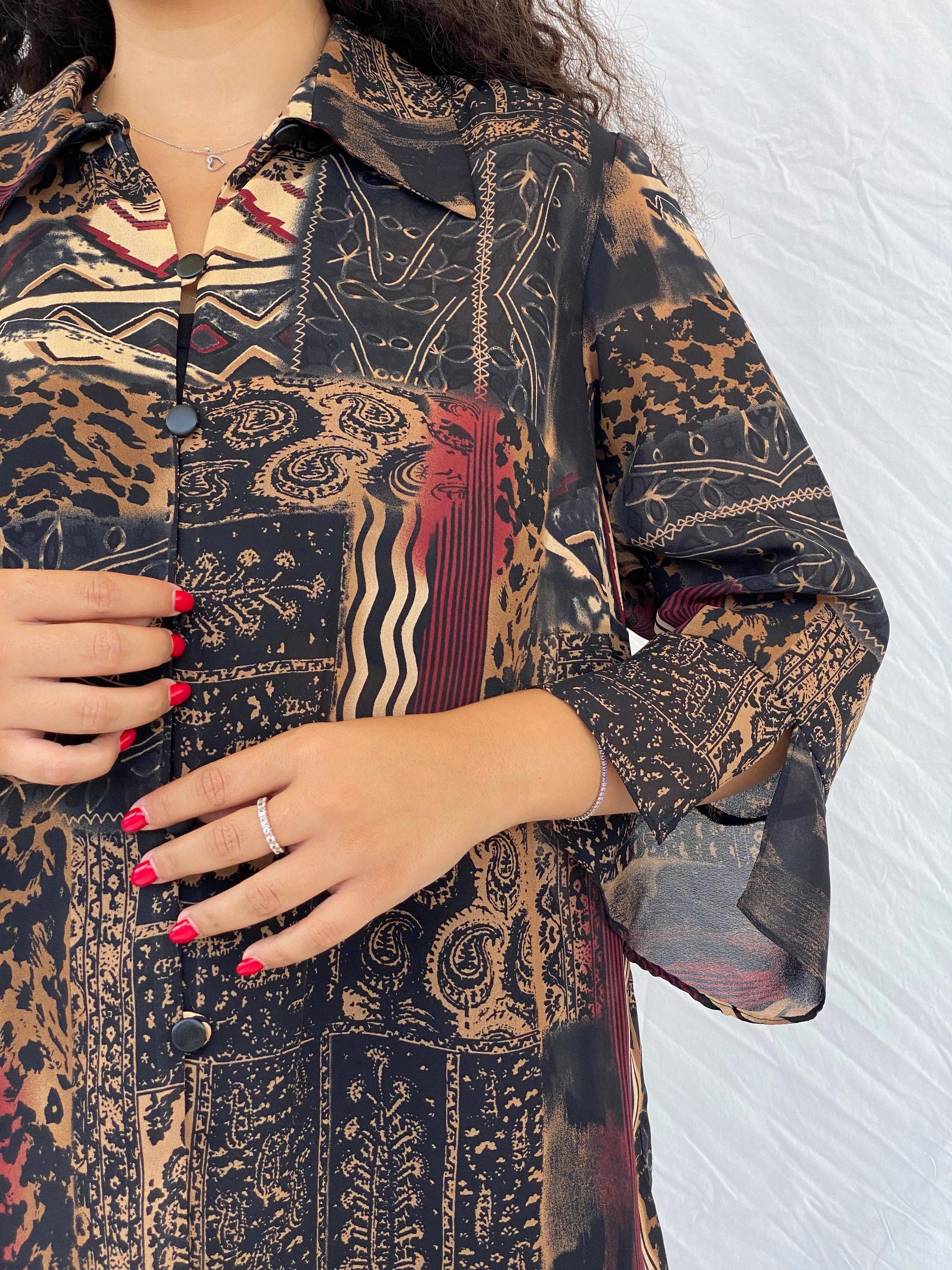 Vintage Studio I Printed Full Sleeve Shirt - XL - Balagan Vintage Full Sleeve Shirt 00s, 90s, Deals, Dina, full sleeve shirt, printed shirt, shorts