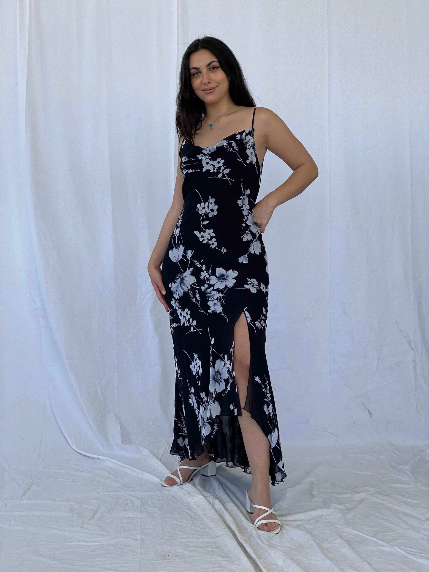 Vintage SYNDICATE Floral Gown - Balagan Vintage Evening Dress 90s dress, Batoul, black dress, Deals, floral, floral dress, formal, formal dress, Wedding Guest