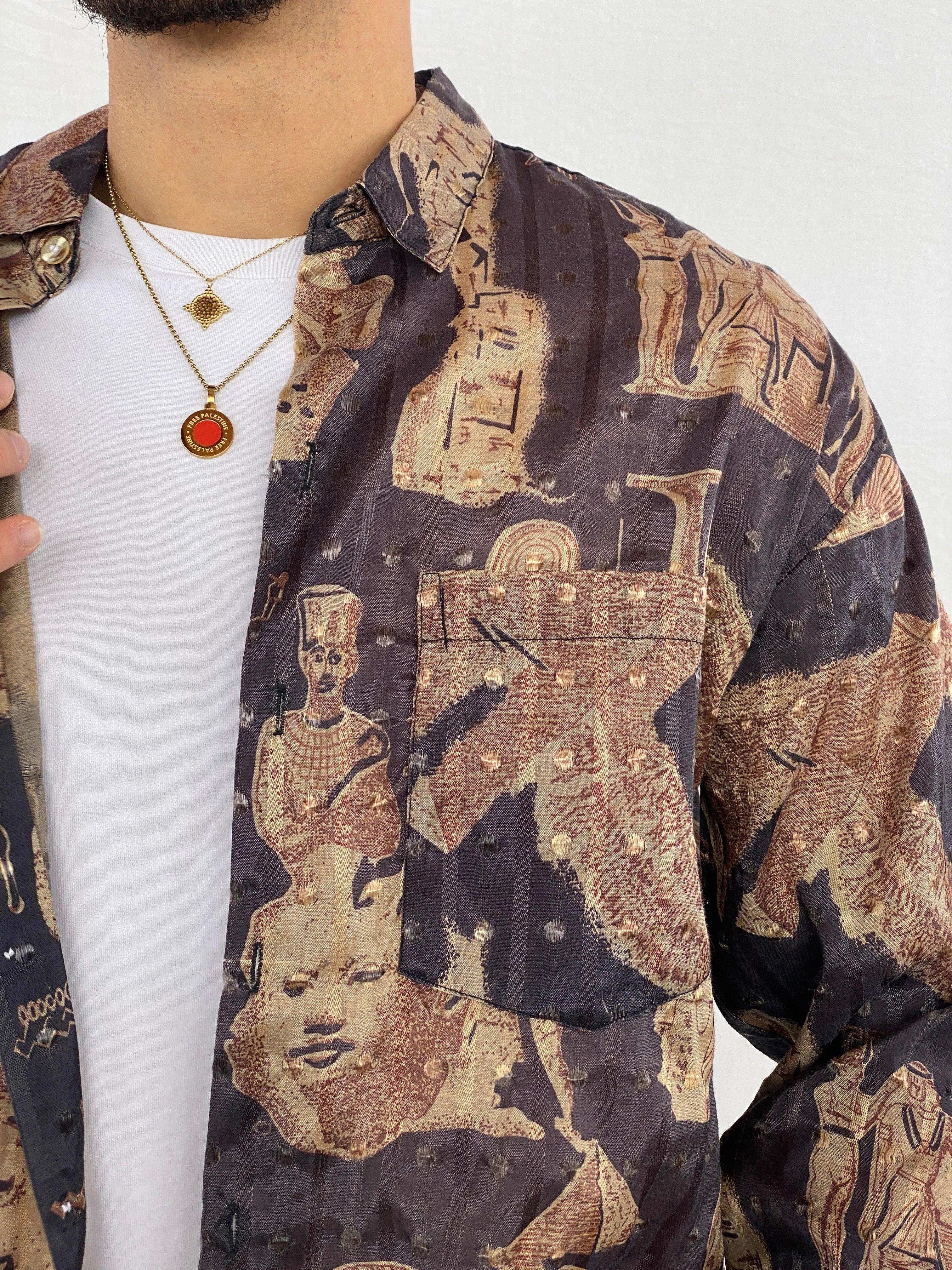 Vintage Thai Silk Collection Printed Full-Sleeve Shirt - Balagan Vintage Full Sleeve Shirt 90s, Abdullah, full sleeve shirt