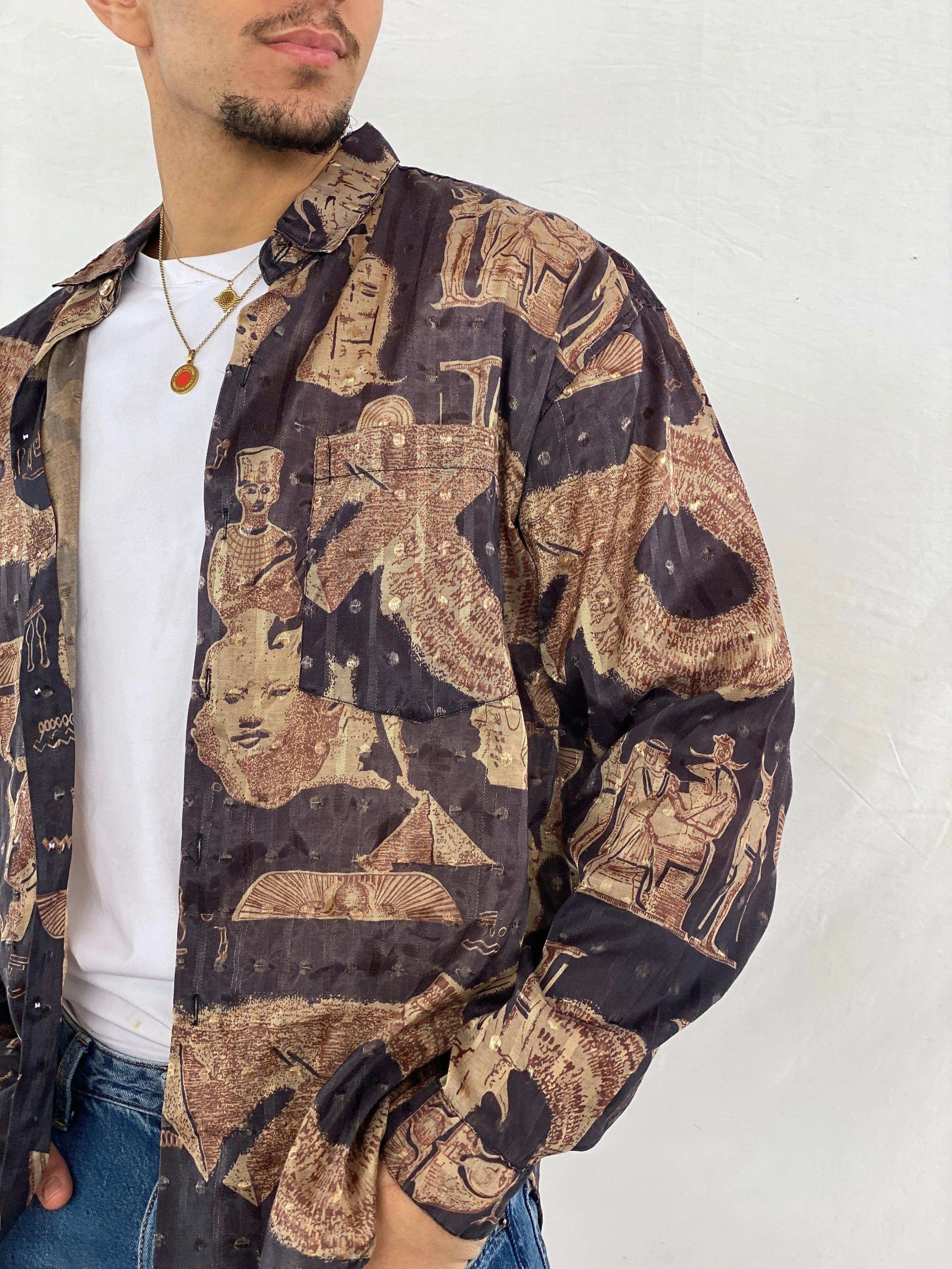Vintage Thai Silk Collection Printed Full-Sleeve Shirt - Balagan Vintage Full Sleeve Shirt 90s, Abdullah, full sleeve shirt