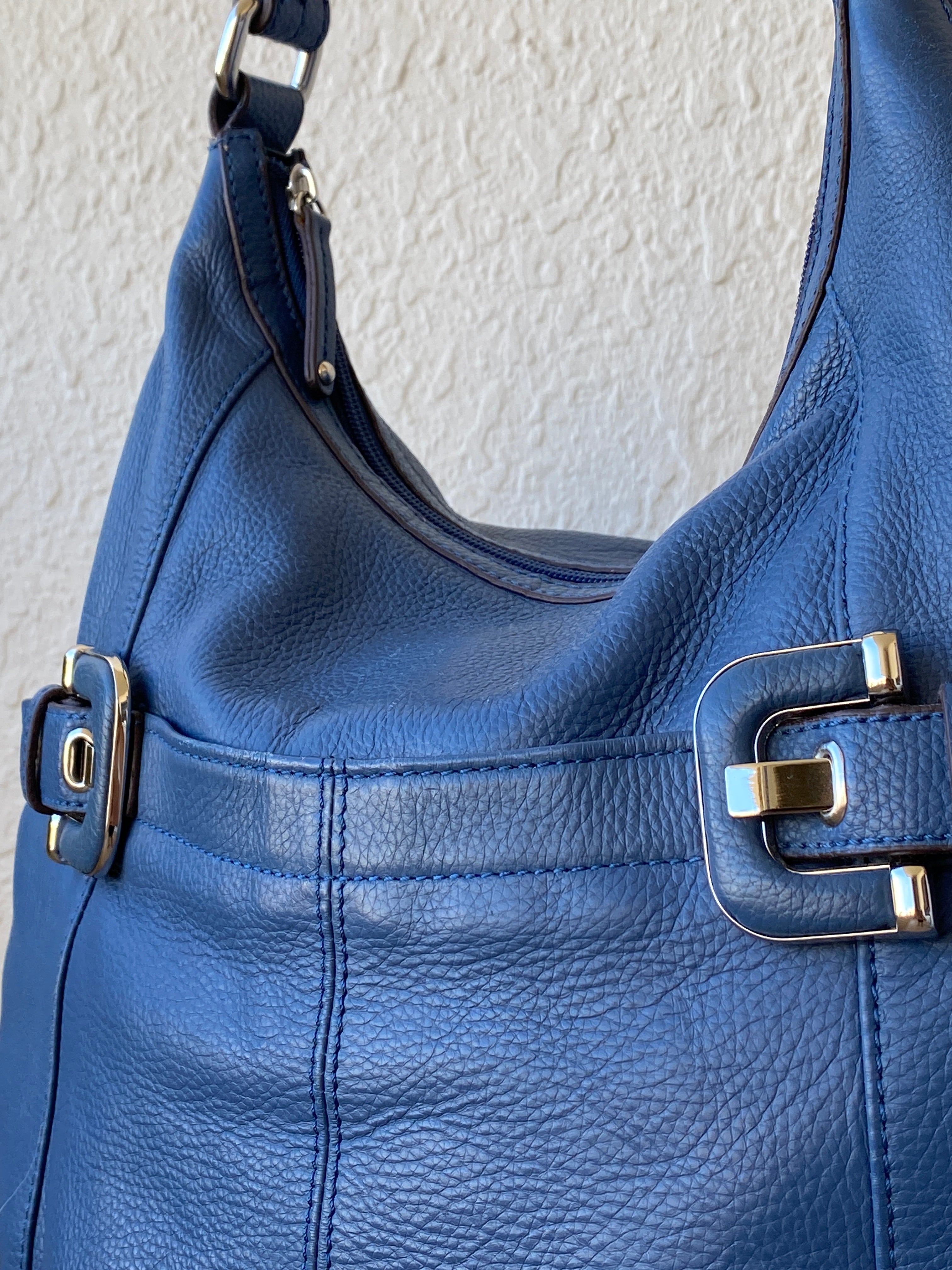 Vintage Tignanello Blue Purse Genuine Leather Hobo Shoulder Bag - Balagan Vintage Shoulder Bag 00s, 90s, bag, genuine leather, NEW IN, shoulder bag, summer, Y2K