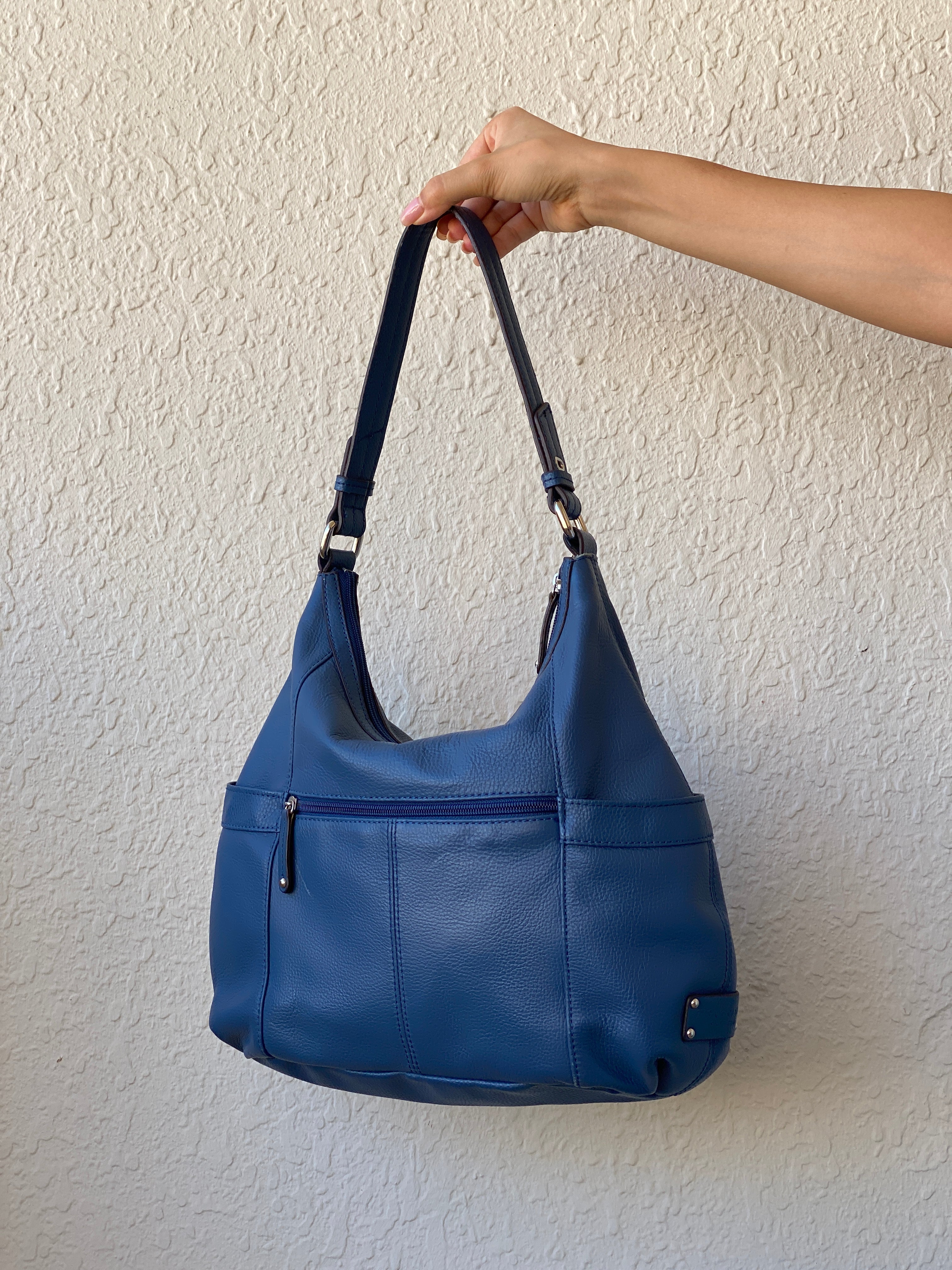 Vintage Tignanello Blue Purse Genuine Leather Hobo Shoulder Bag - Balagan Vintage Shoulder Bag 00s, 90s, bag, genuine leather, NEW IN, shoulder bag, summer, Y2K