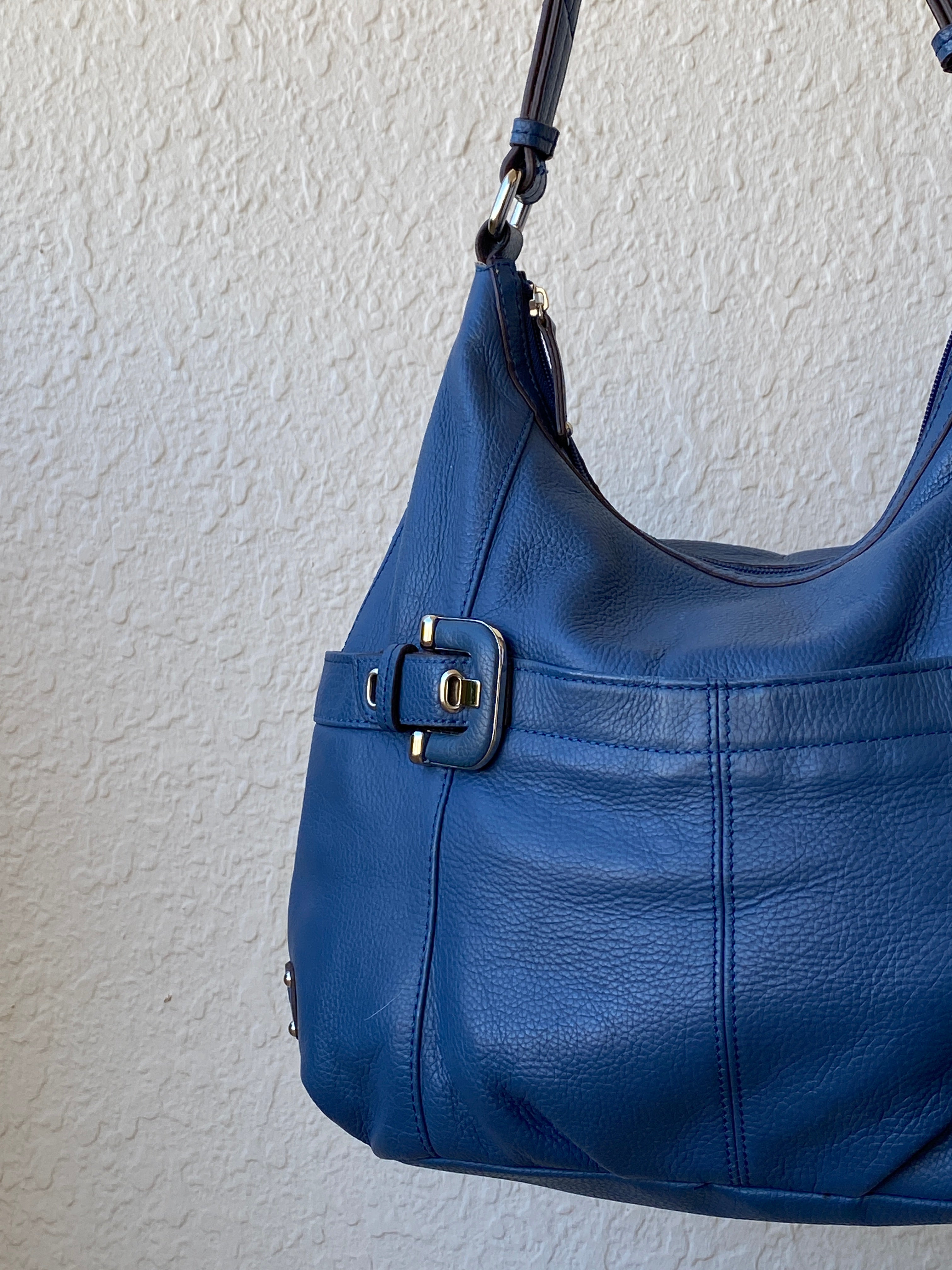 Vintage Tignanello Blue Purse Genuine Leather Hobo Shoulder Bag - Balagan Vintage Shoulder Bag 00s, 90s, bag, genuine leather, NEW IN, shoulder bag, summer, Y2K