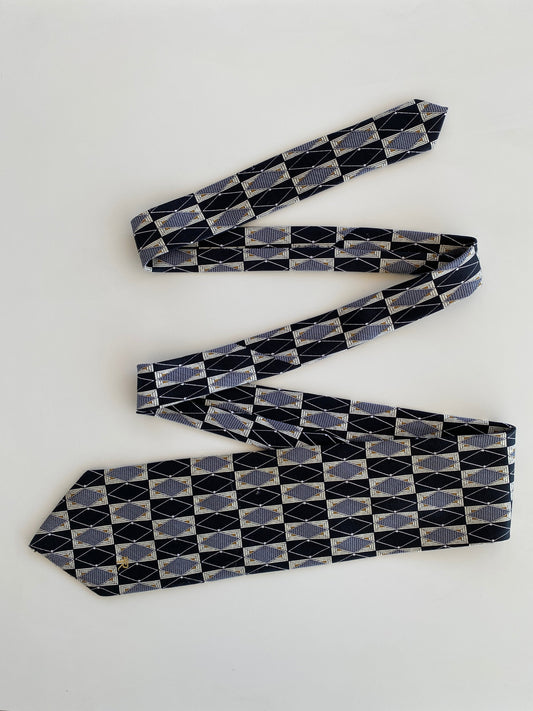 Vintage Tita Roni Abstract Geometric Print Men’s Neck Formal Tie - Balagan Vintage Ties geometric print, printed ties, tie, vintage, vintage ties