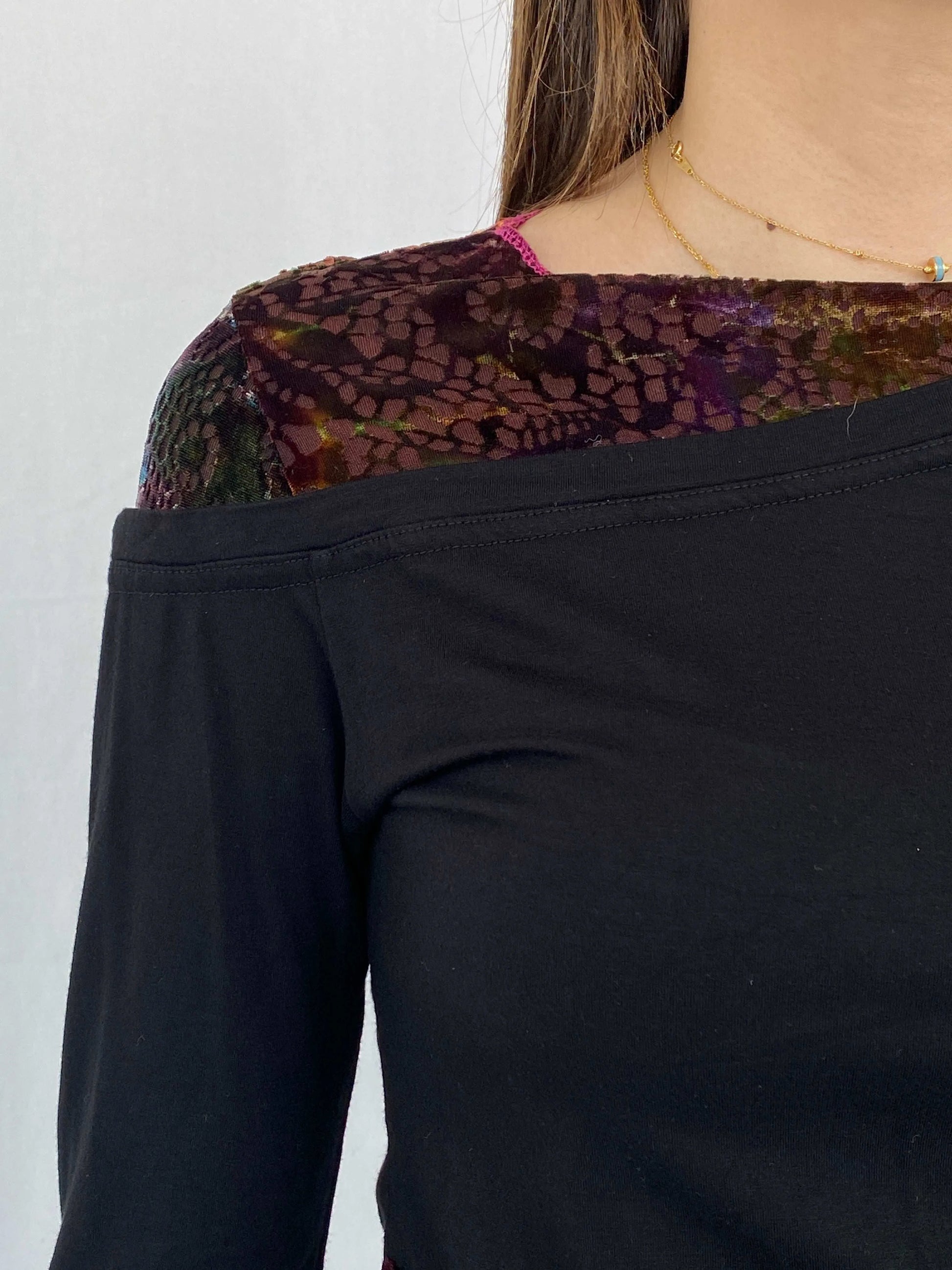 Vintage Vango Paris Top With Velvet Details Size L - Balagan Vintage Full Sleeve Top 00s, Juana, Top, winter, Y2K