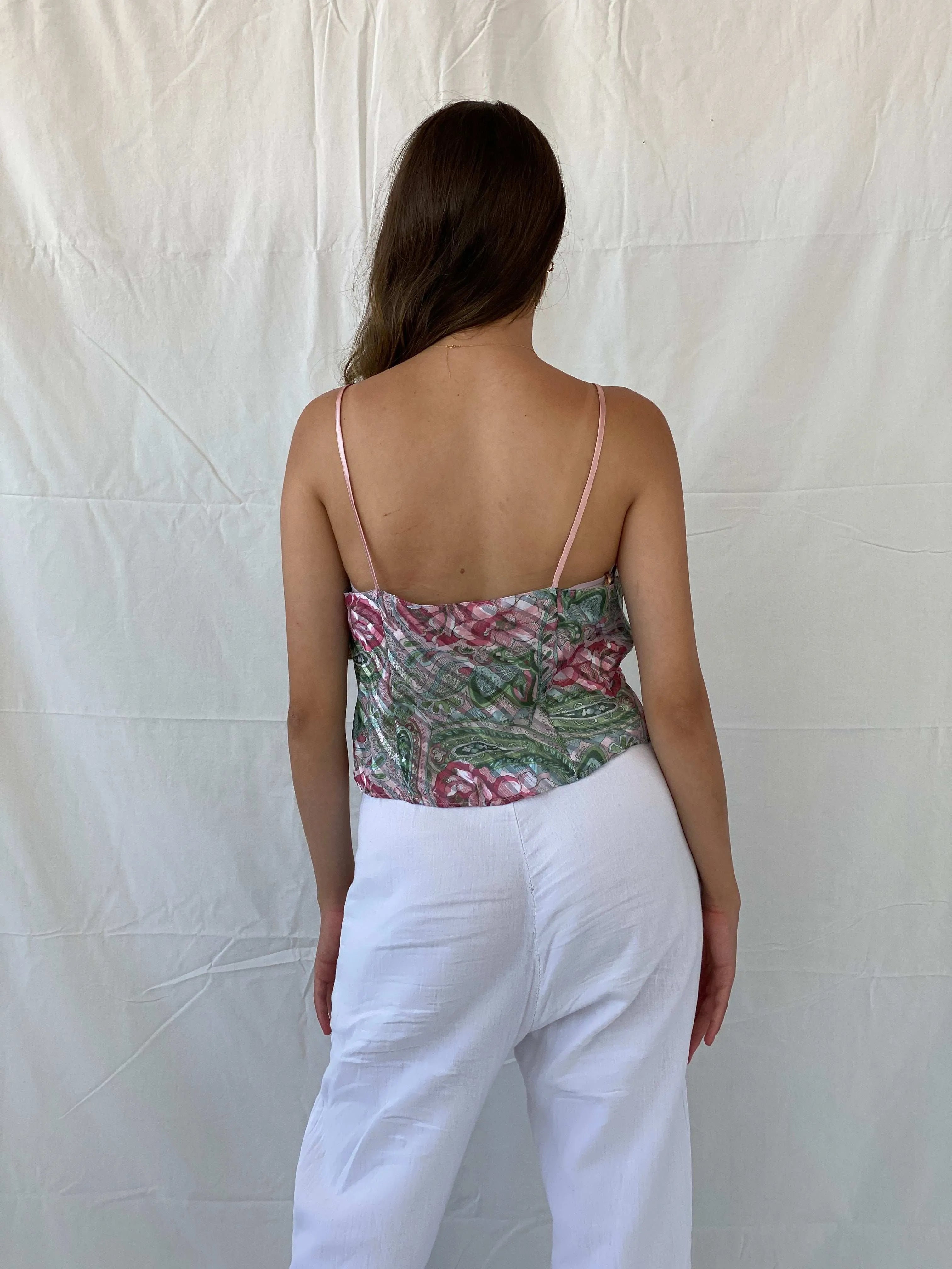 Vintage Victoria’s Secret Gold Label Semi Sheer Floral Slip Cami Top - M - Balagan Vintage Cami 00s, Cami, corset, Deals, Mira, sheer, women top