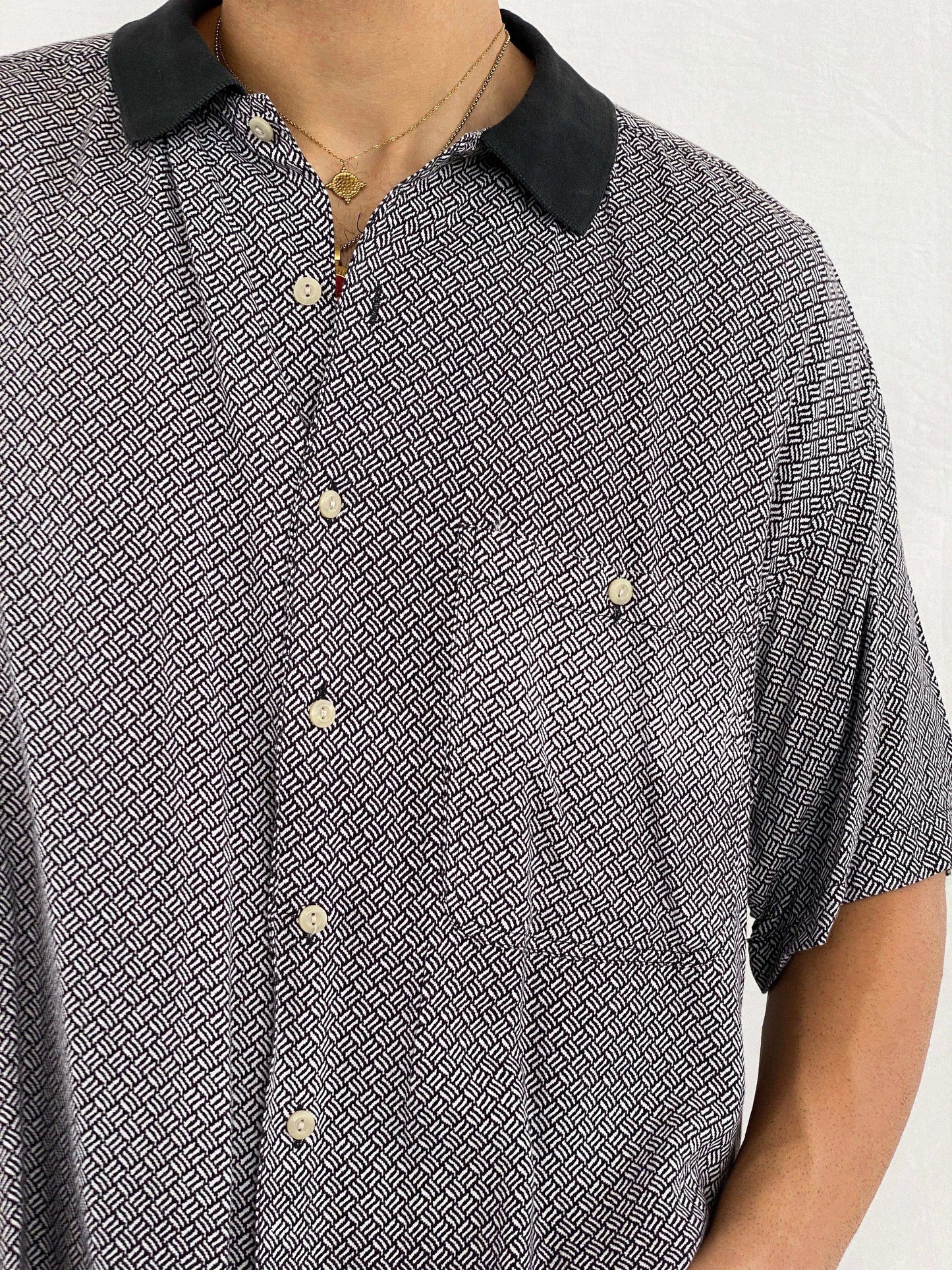 Vintage White Oak Half-Sleeve Shirt - Balagan Vintage Half Sleeve Shirt 00s, 90s, Abdullah, half sleeve shirt