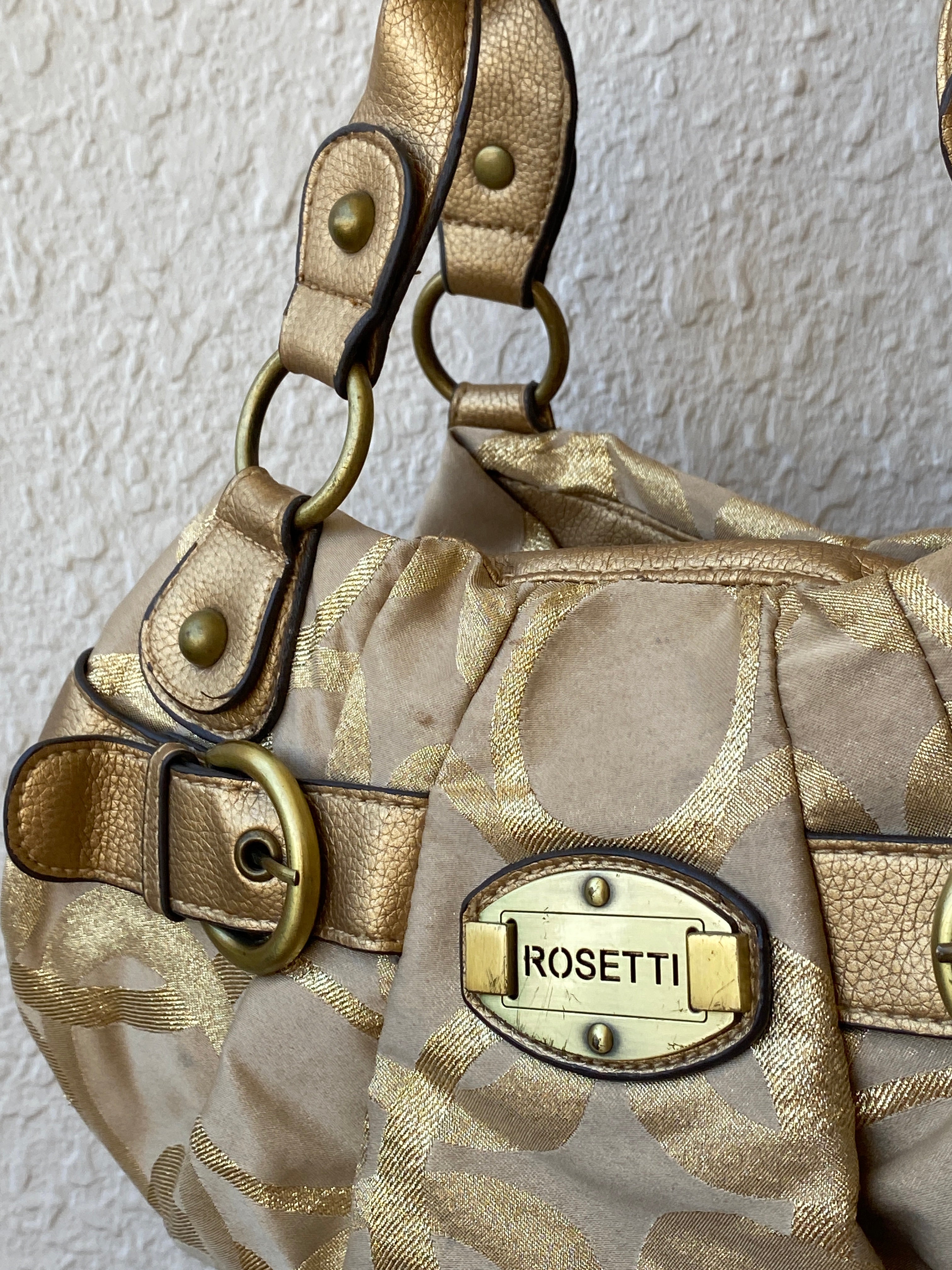 Vintage Y2K 00s Rosetti Gold Hobo Shoulder Bag - Balagan Vintage Shoulder Bag 00s, 90s, bag, NEW IN, shoulder bag, summer, Y2K
