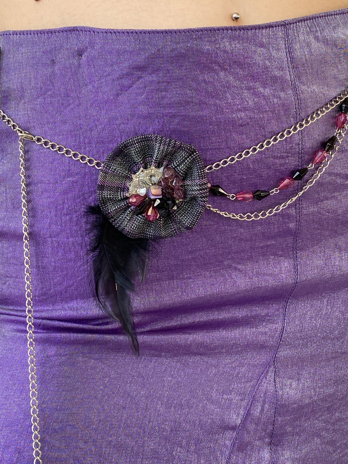 Vintage Y2K Alvina Whimsy Goth Metallic Purple Midaxi Women’s Skirt - M - Balagan Vintage Midi Skirt 00s, Ayah, midi skirt, skirt, women skirt