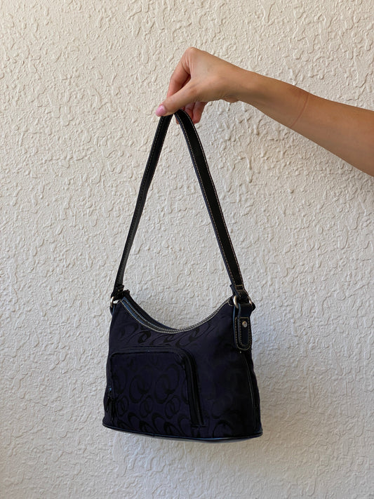 Vintage Y2K Black Patchwork Monogram Women’s Shoulder Bag - Balagan Vintage Handbags 00s, 90s, bag, NEW IN, shoulder bag, Y2K