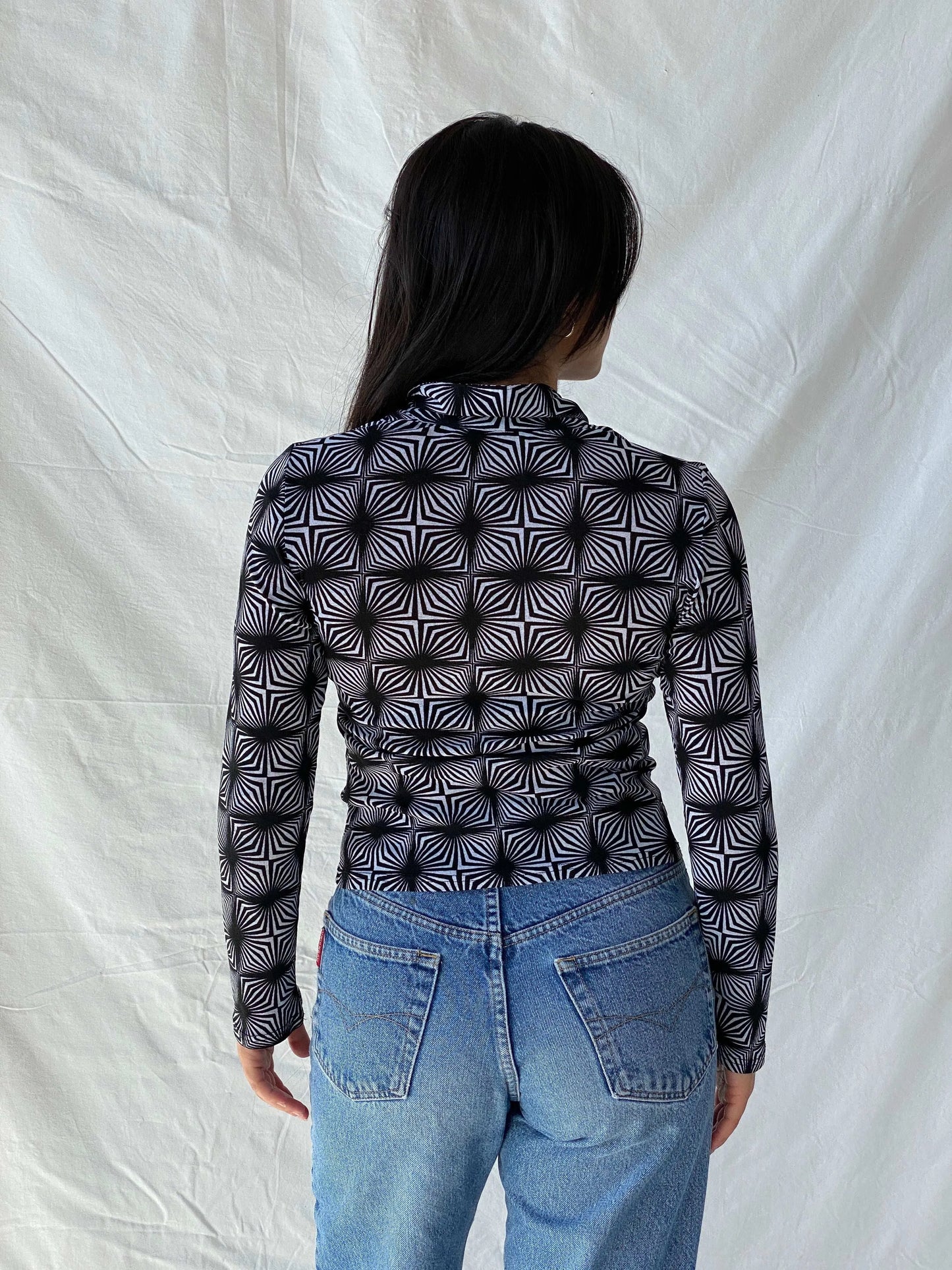Vintage Y2K Button Up Psychedelic Print Full Sleeve Shirt - M - Balagan Vintage Full Sleeve Shirt 00s, full sleeve shirt, Lana, summer
