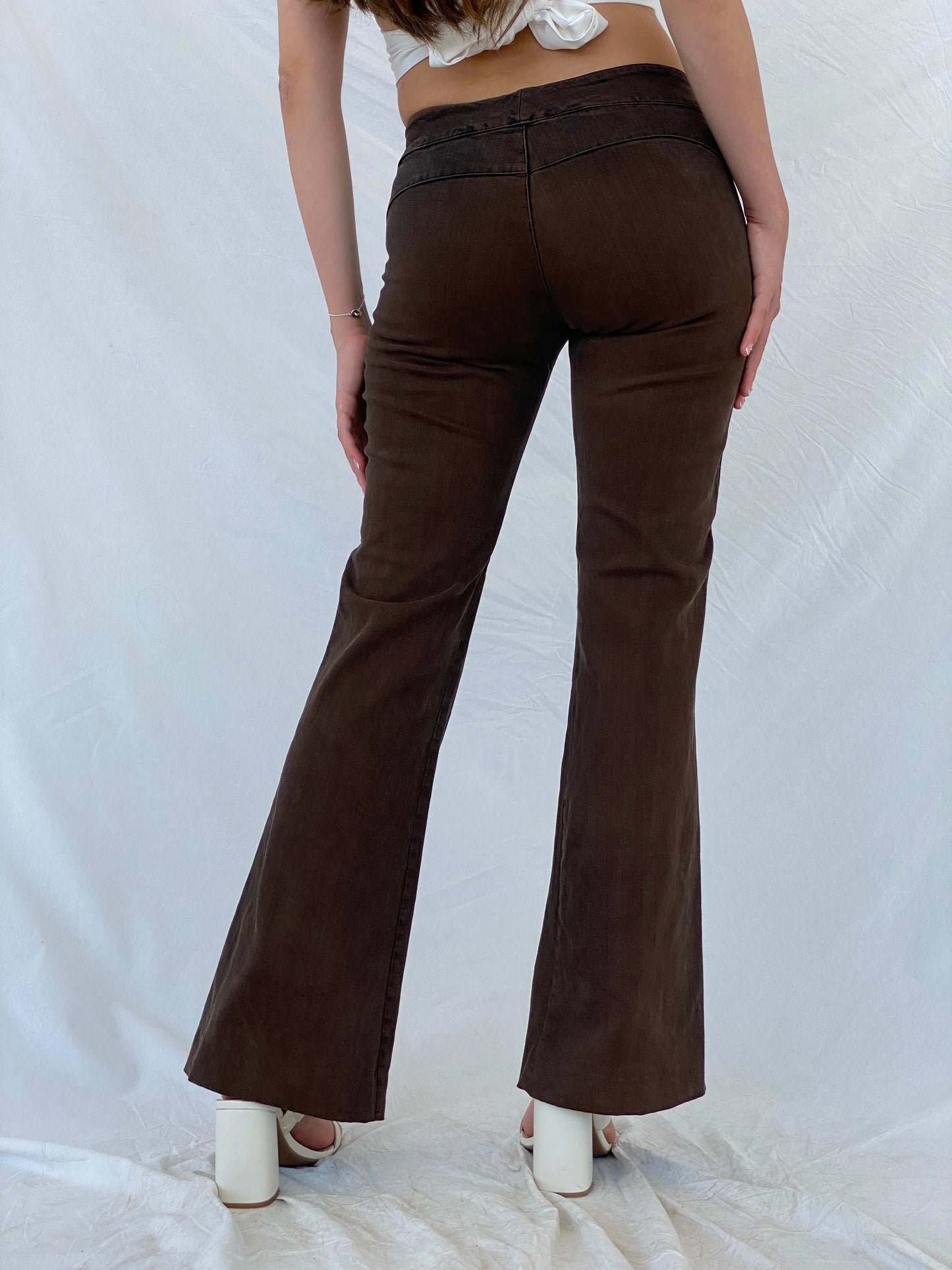 Vintage Y2K Driver Belted Flare Jeans - Balagan Vintage Jeans 90s, flare jeans, Mira