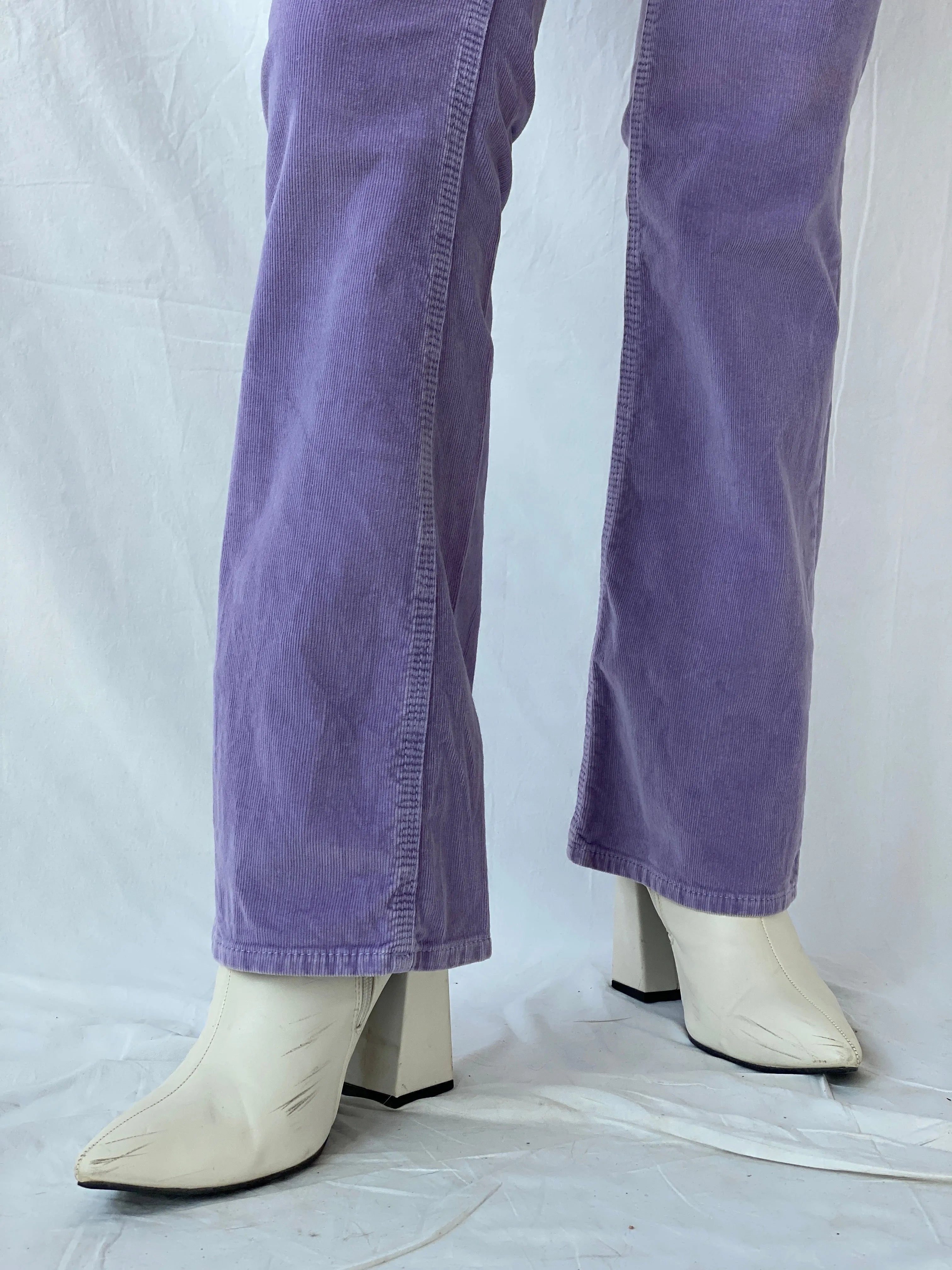 Vintage Y2K Gap Purple Corduroy Ultra Low Rise Stretch Flare Pants - 36EUR - Balagan Vintage Corduroy Pants 00s, corduroy, corduroy pants, Fatima, low rise, vintage pants, winter