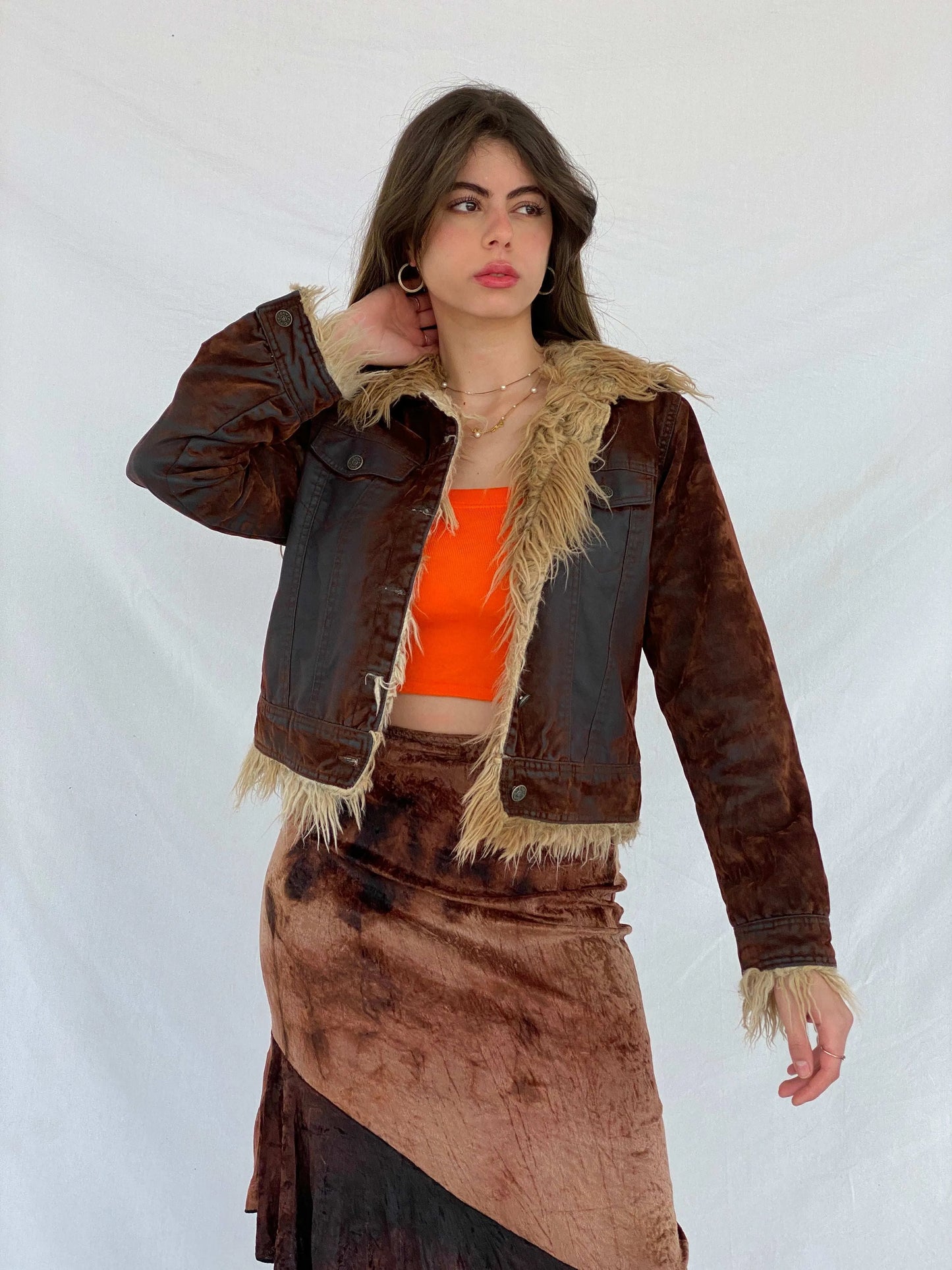 Vintage Y2K Gipsy Jeans Jacket - Balagan Vintage 00s, 90s, brown, corduroy, corduroy jacket, Mira