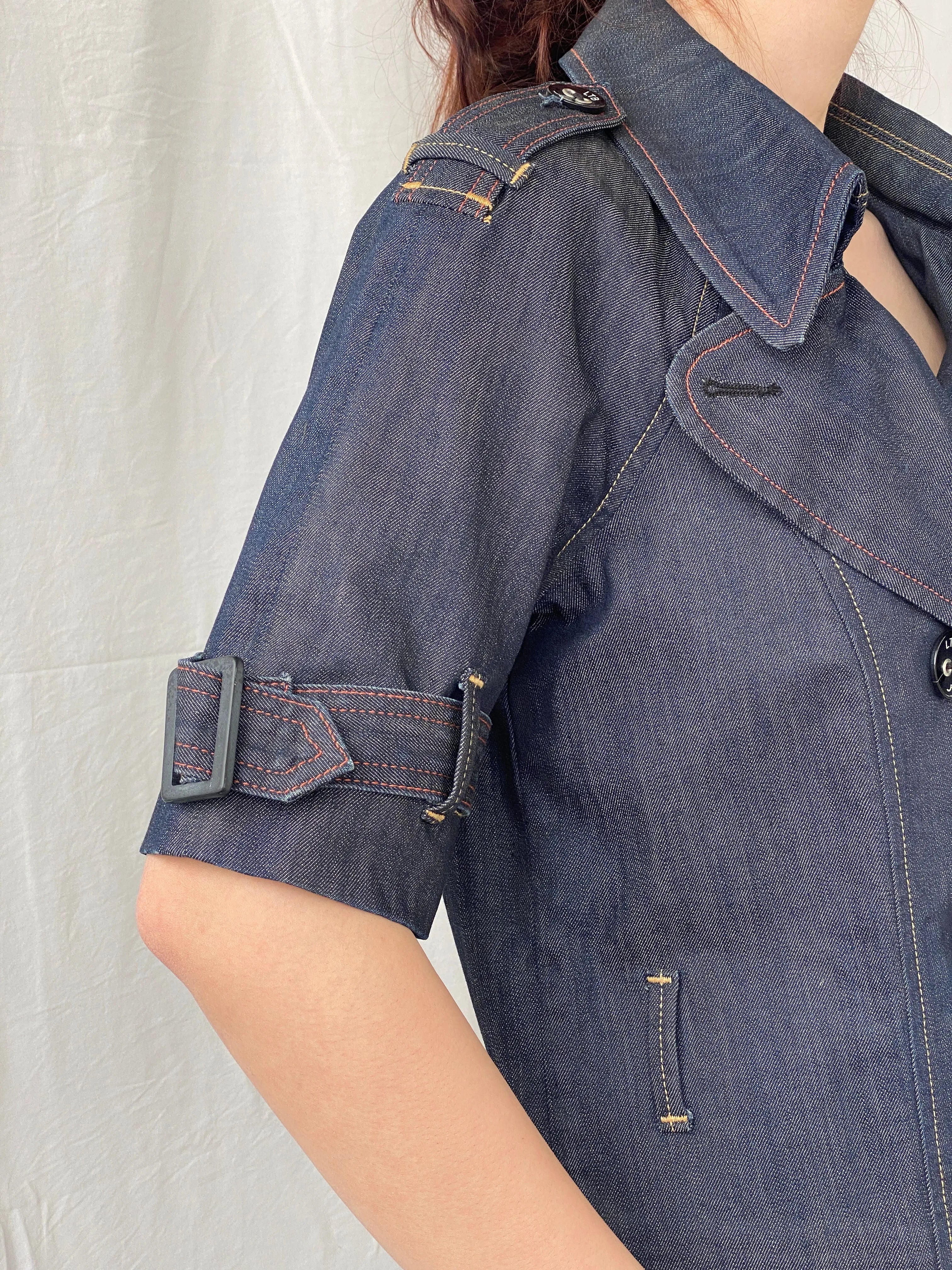 Vintage Y2K LTB Little Big Half Sleeve Denim Jacket - M - Balagan Vintage Jacket 00s, Ayah, Coats&Jackets, denim, denim jacket, Women's Denim Jackets