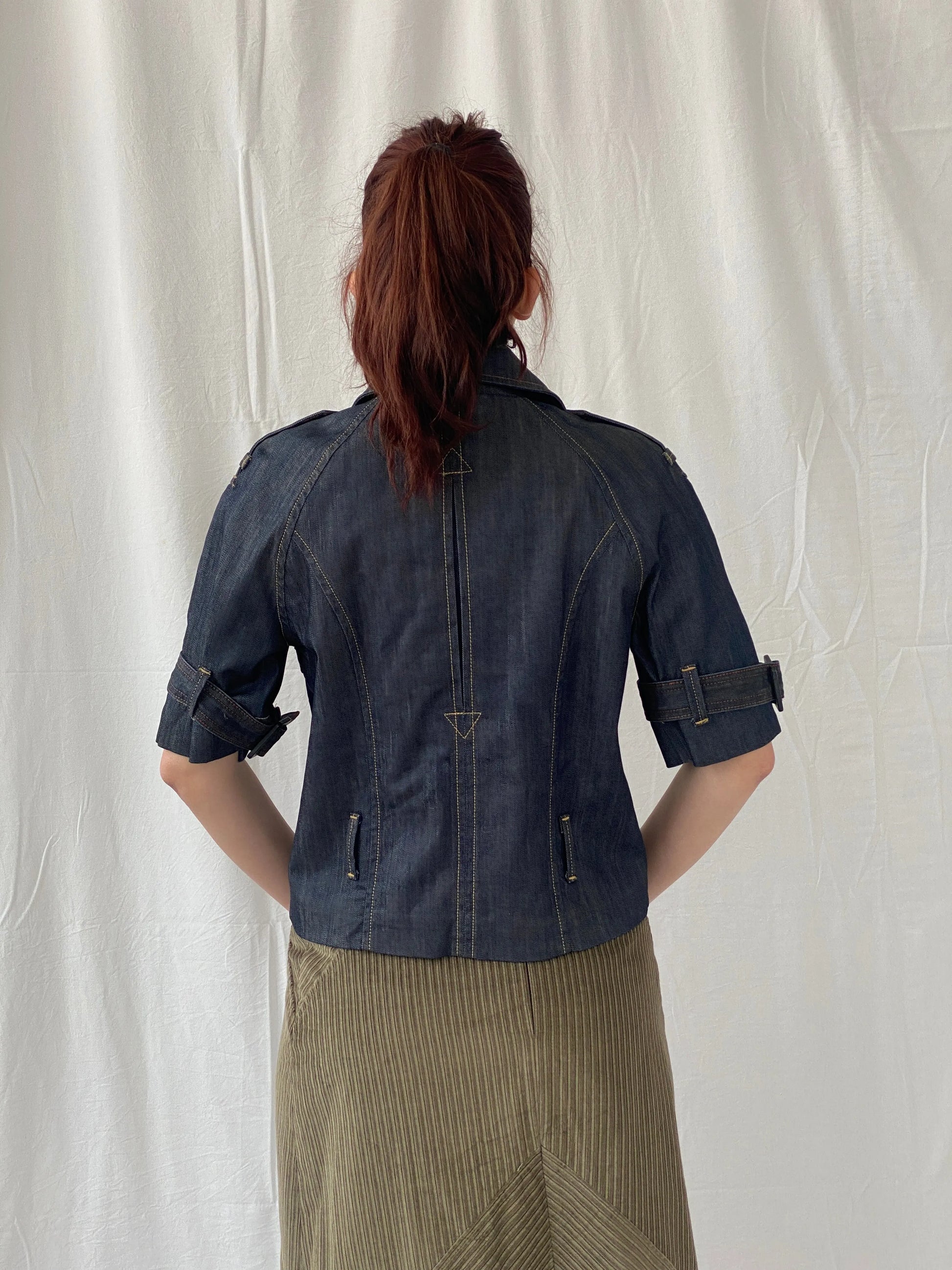 Vintage Y2K LTB Little Big Half Sleeve Denim Jacket - M - Balagan Vintage Jacket 00s, Ayah, Coats&Jackets, denim, denim jacket, Women's Denim Jackets