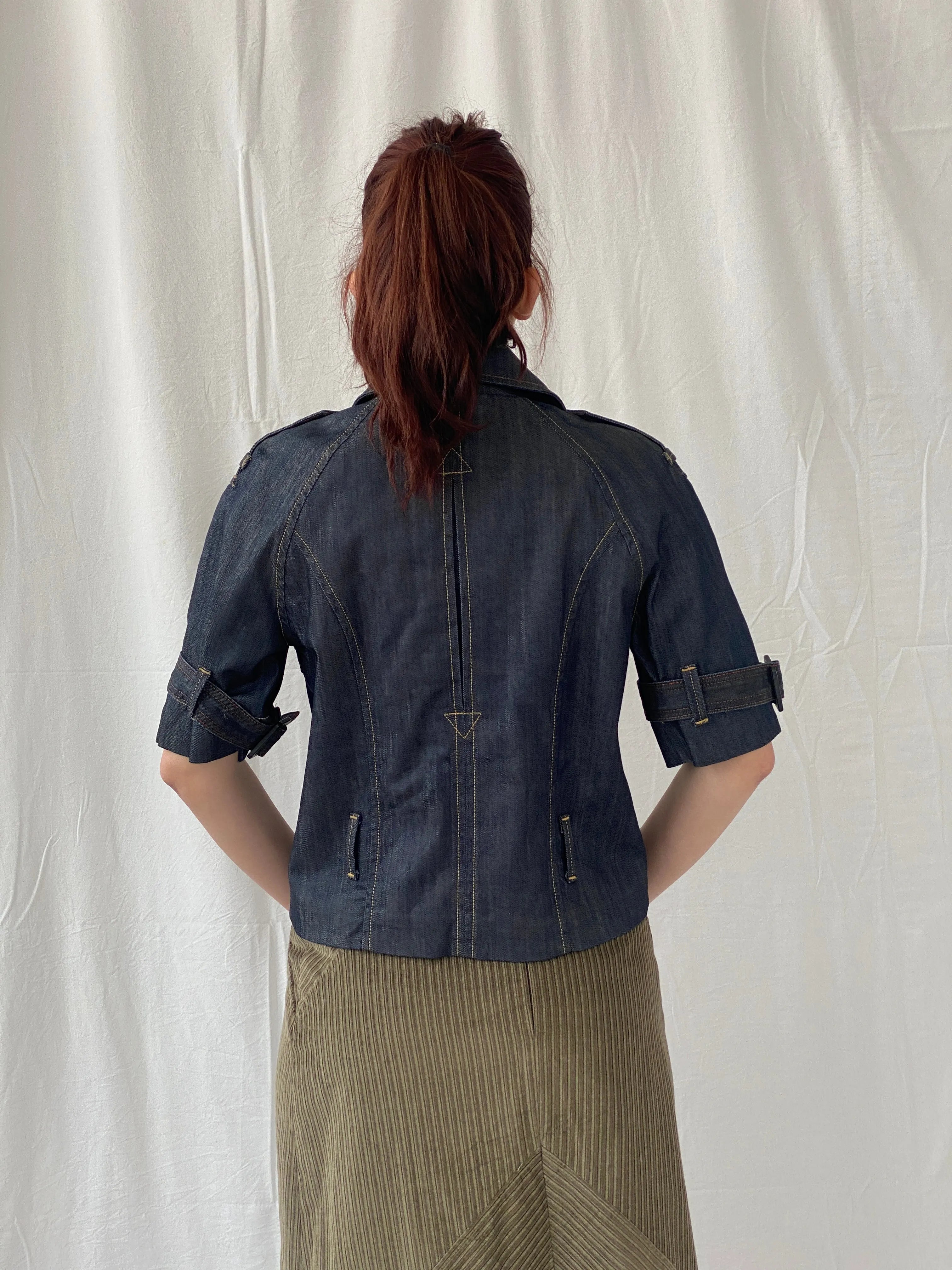 Vintage Y2K LTB Little Big Half Sleeve Denim Jacket - M - Balagan Vintage Jacket 00s, Ayah, Coats&Jackets, denim, denim jacket, Women's Denim Jackets