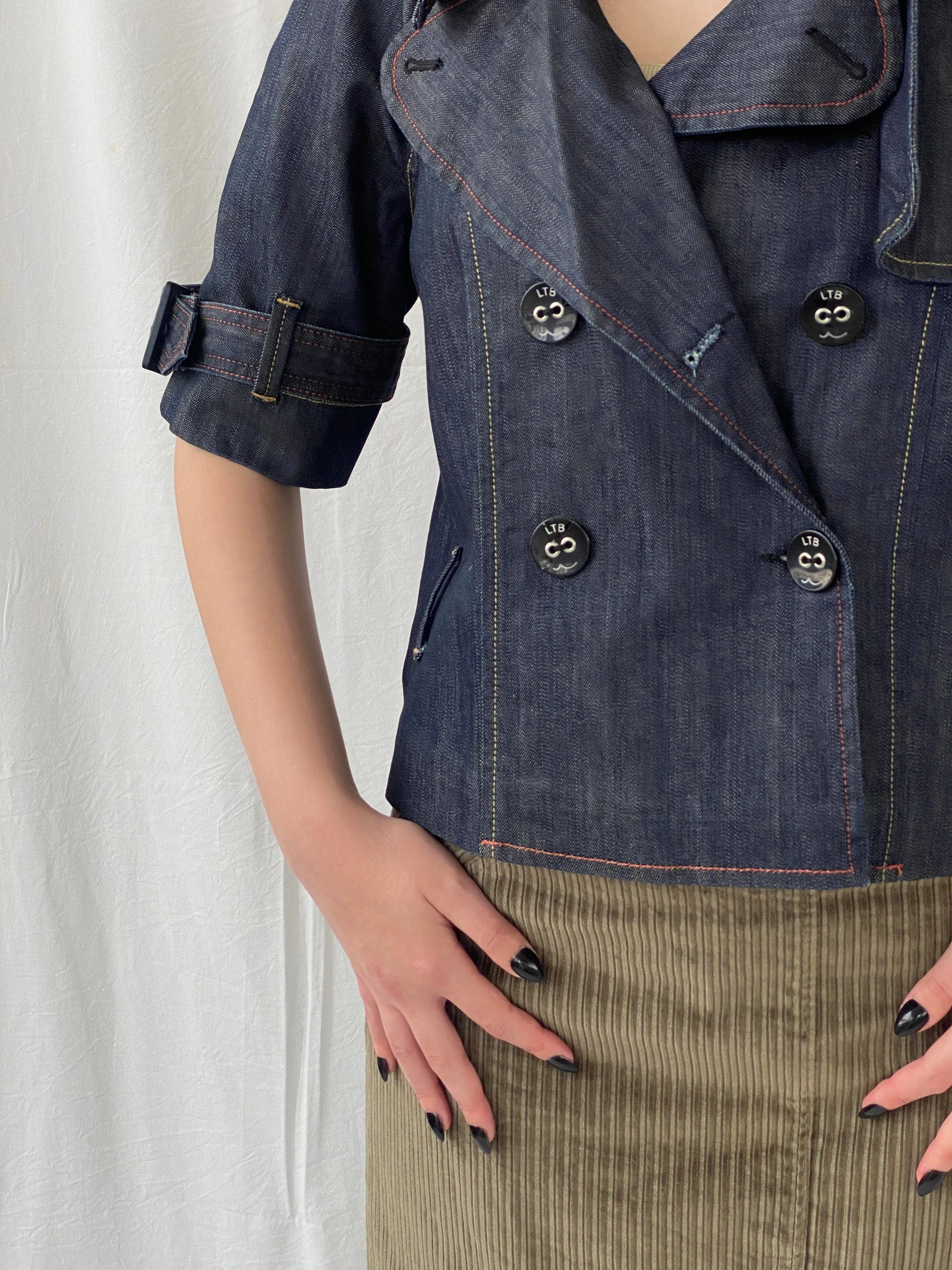 Vintage Y2K LTB Little Big Half Sleeve Denim Jacket - M - Balagan Vintage Jacket 00s, Ayah, Coats&Jackets, denim, denim jacket, Women's Denim Jackets