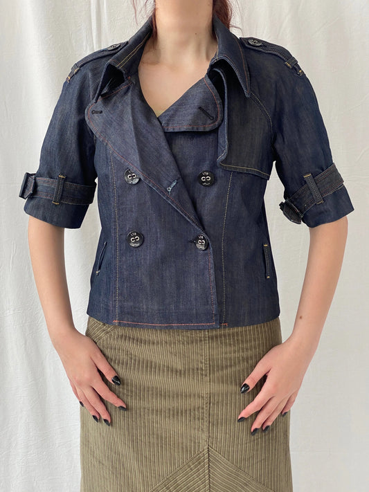 Vintage Y2K LTB Little Big Half Sleeve Denim Jacket - M - Balagan Vintage Jacket 00s, Ayah, Coats&Jackets, denim, denim jacket, Women's Denim Jackets
