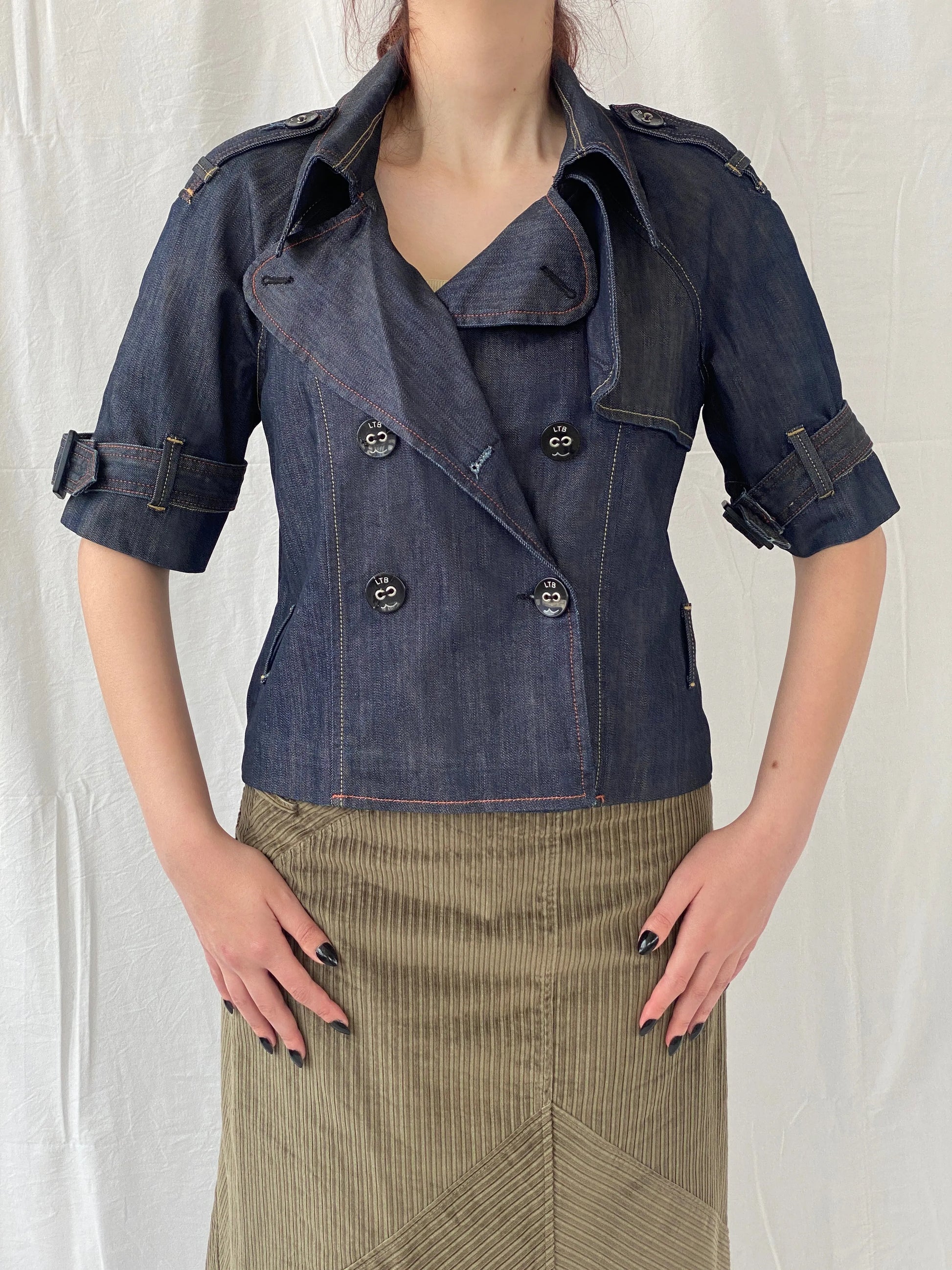 Vintage Y2K LTB Little Big Half Sleeve Denim Jacket - M - Balagan Vintage Jacket 00s, Ayah, Coats&Jackets, denim, denim jacket, Women's Denim Jackets