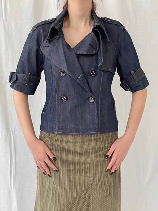 Vintage Y2K LTB Little Big Half Sleeve Denim Jacket - M - Balagan Vintage Jacket 00s, Ayah, Coats&Jackets, denim, denim jacket, Women's Denim Jackets