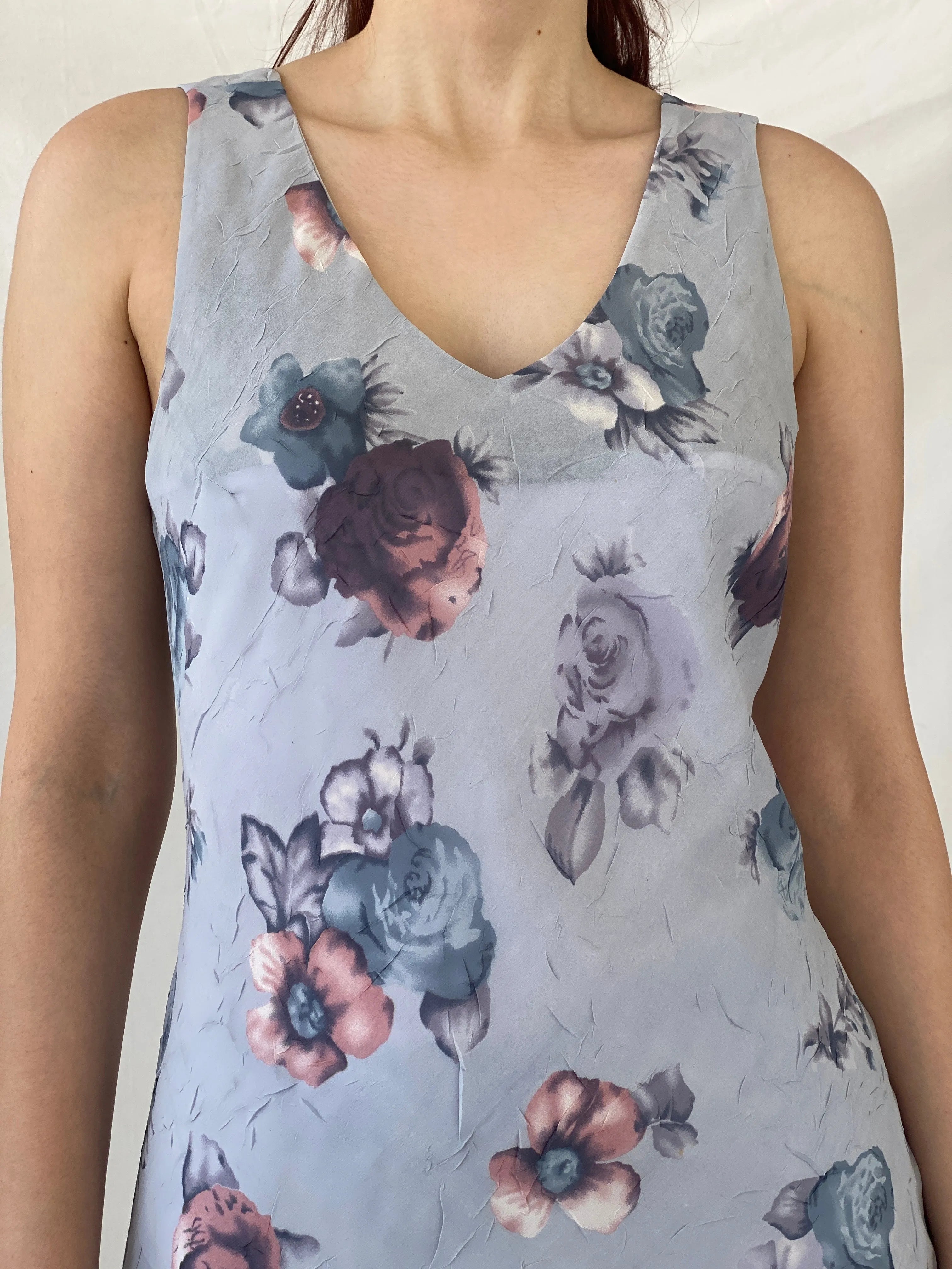Vintage Y2K N.C.C Australia Blue Floral Midi Dress - M - Balagan Vintage Midi Dress Ayah, dress, floral, floral dress, midi dress, NEW IN