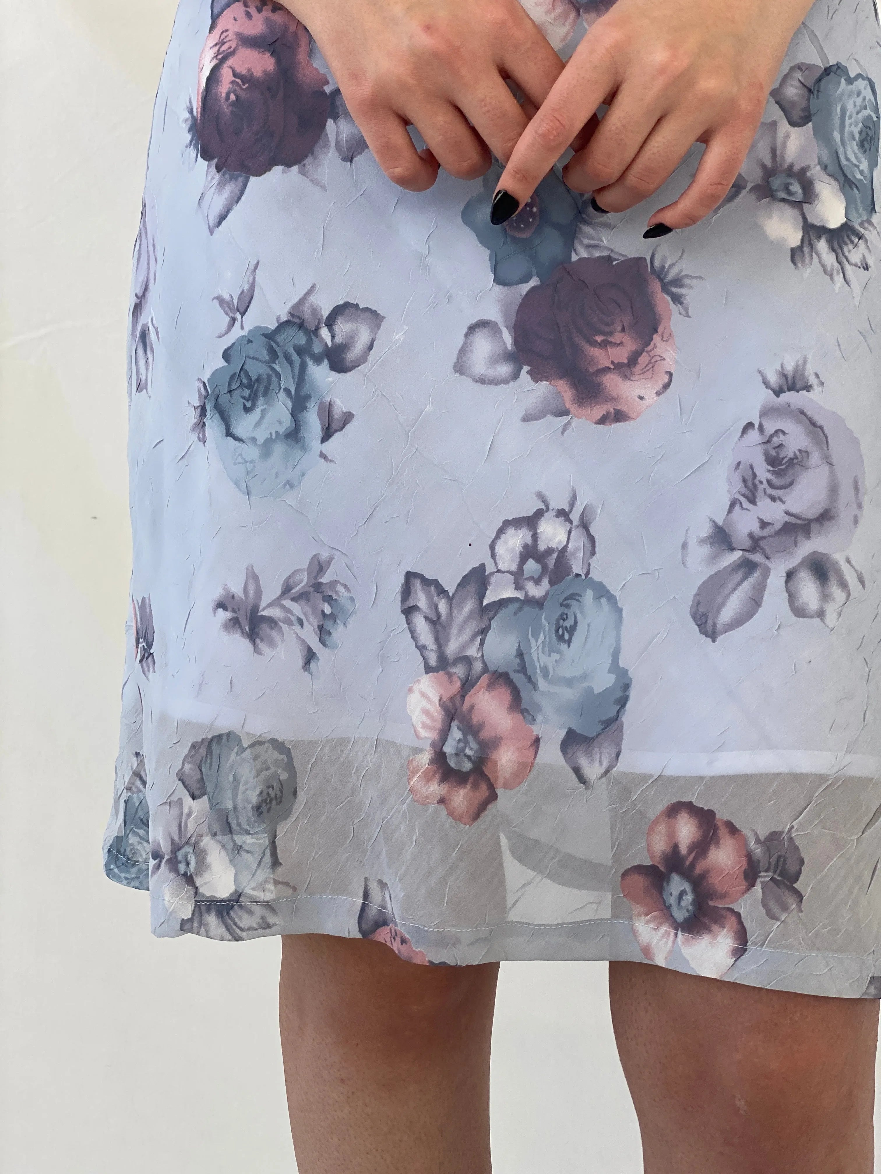 Vintage Y2K N.C.C Australia Blue Floral Midi Dress - M - Balagan Vintage Midi Dress Ayah, dress, floral, floral dress, midi dress, NEW IN
