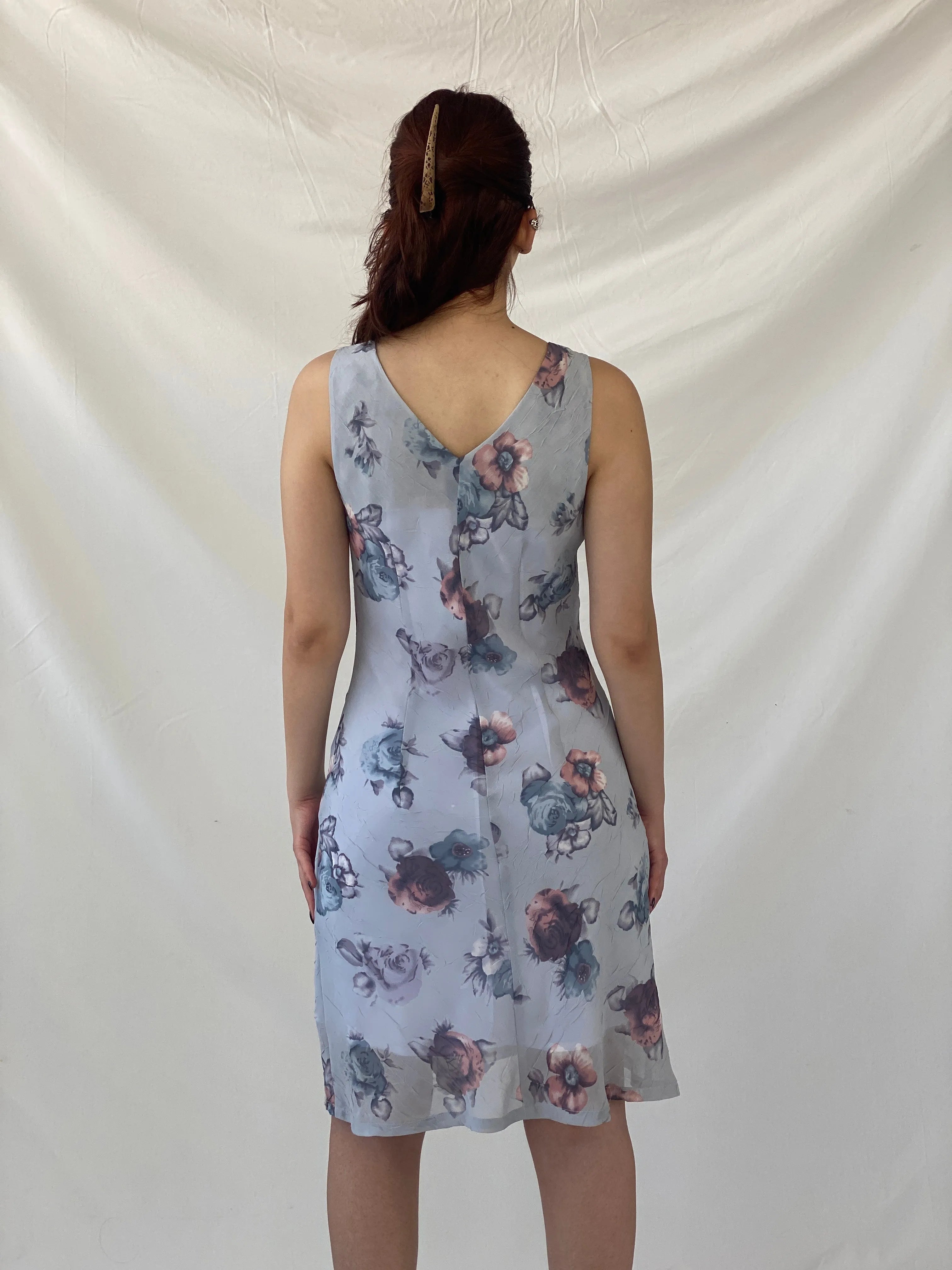 Vintage Y2K N.C.C Australia Blue Floral Midi Dress - M - Balagan Vintage Midi Dress Ayah, dress, floral, floral dress, midi dress, NEW IN
