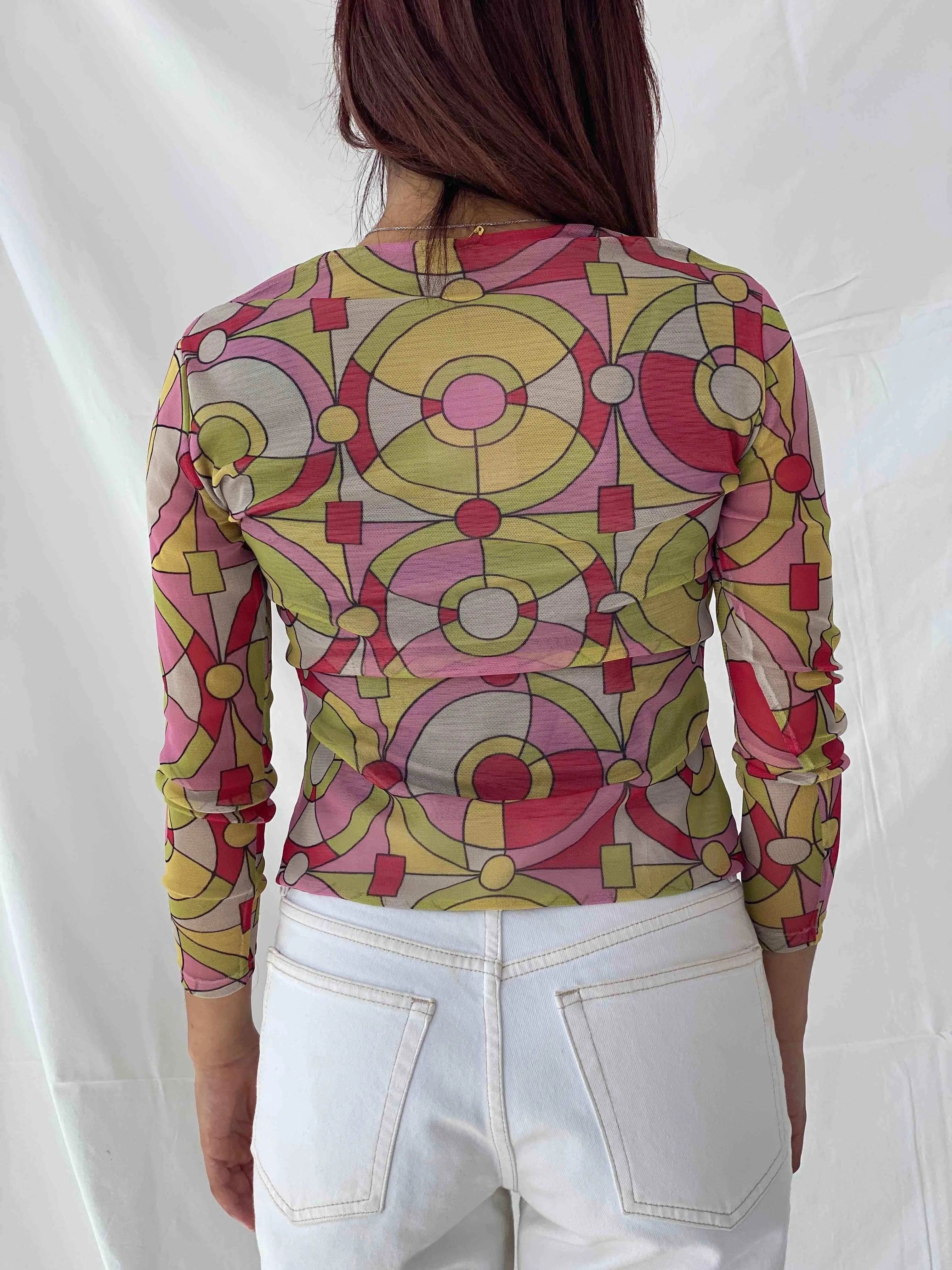 Vintage Y2K Printed Mesh Top - Balagan Vintage Mesh Top 00s, 90s, Deals, mesh, mesh top, Taima