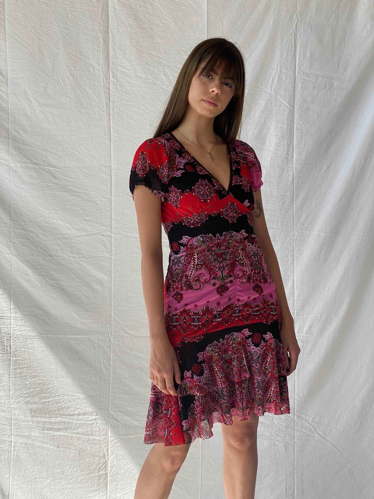 Vintage Y2K Show Girls Paris Dress - Balagan Vintage Midi Dress 00s, 90s, dress, Mira