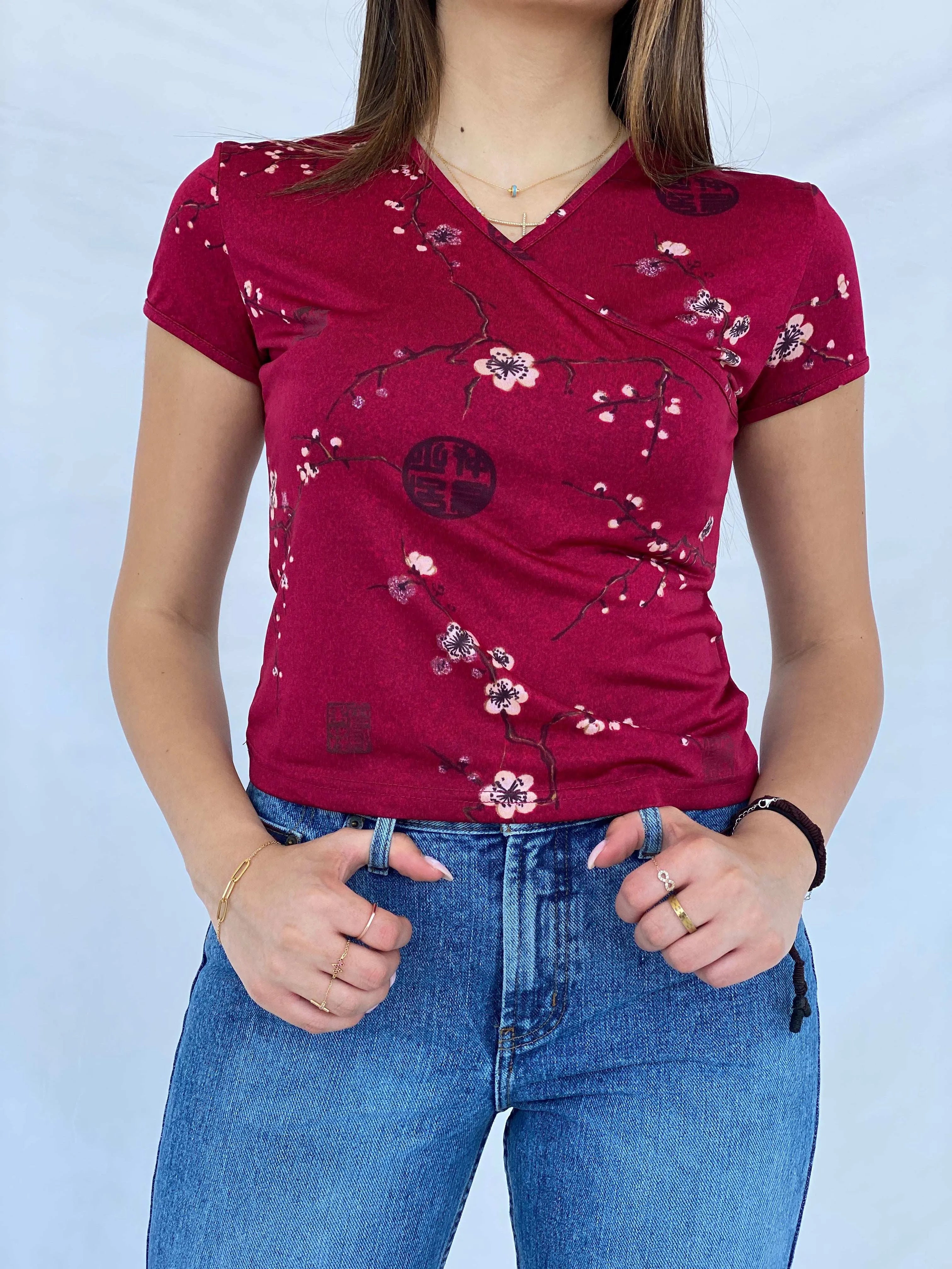 Vintage Y2K Supré Red Top - Size L - Balagan Vintage Half Sleeve Top 00s, Deals, Juana, summer