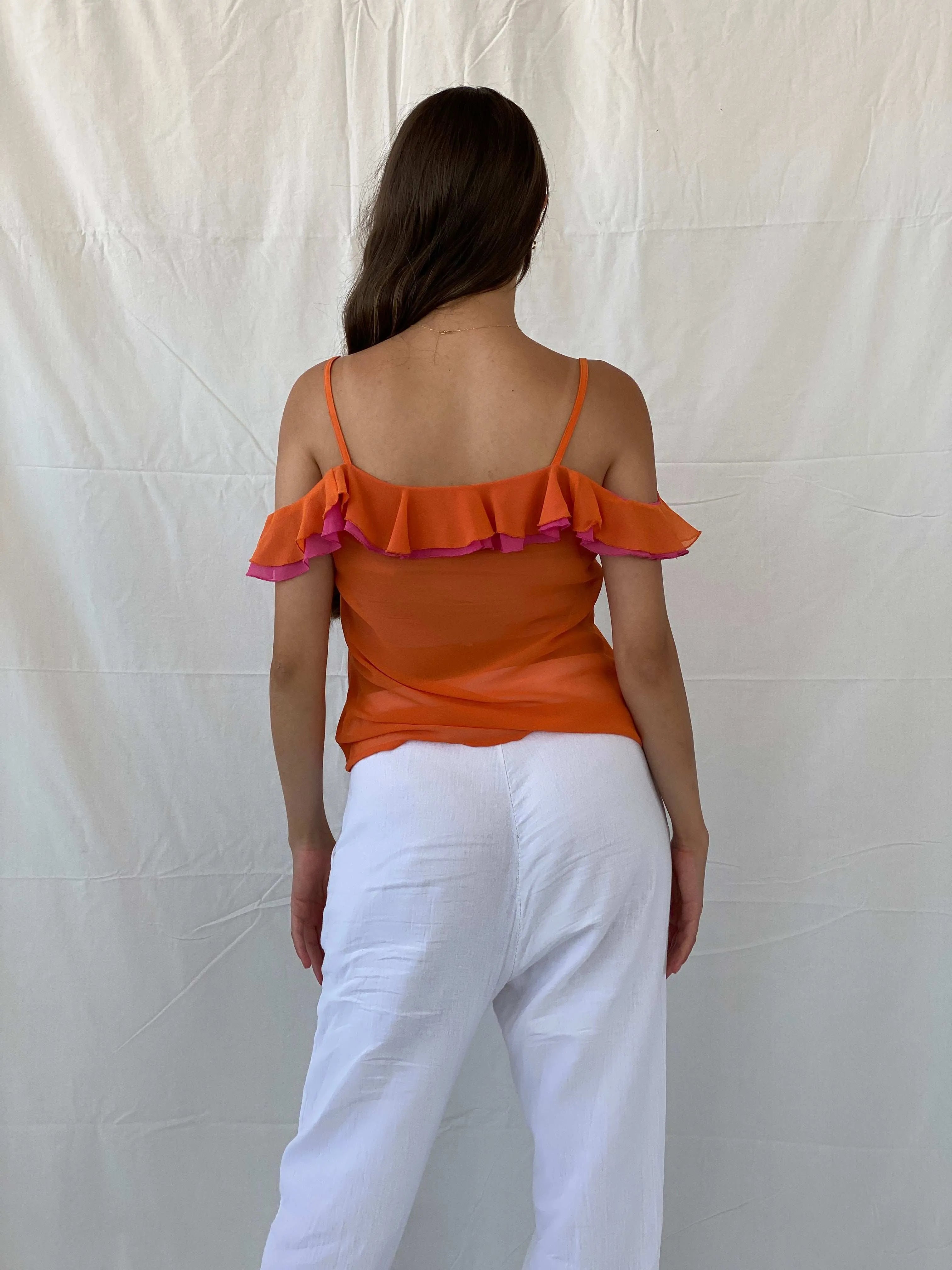 Vintage Y2K Together Ruffle Top - S - Balagan Vintage Sleeveless Top 00s, Cami, Mira, summer, women top