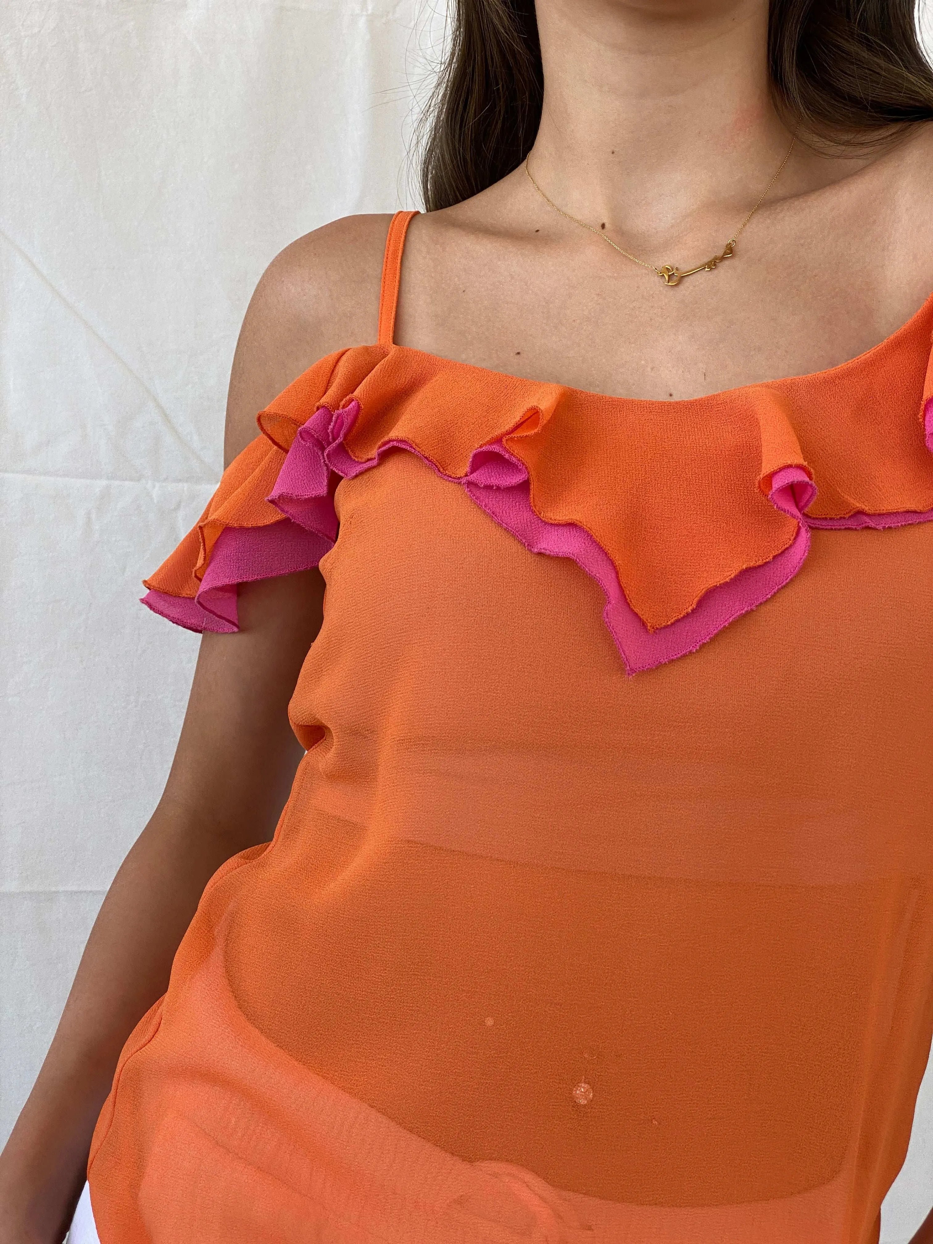 Vintage Y2K Together Ruffle Top - S - Balagan Vintage Sleeveless Top 00s, Cami, Mira, summer, women top