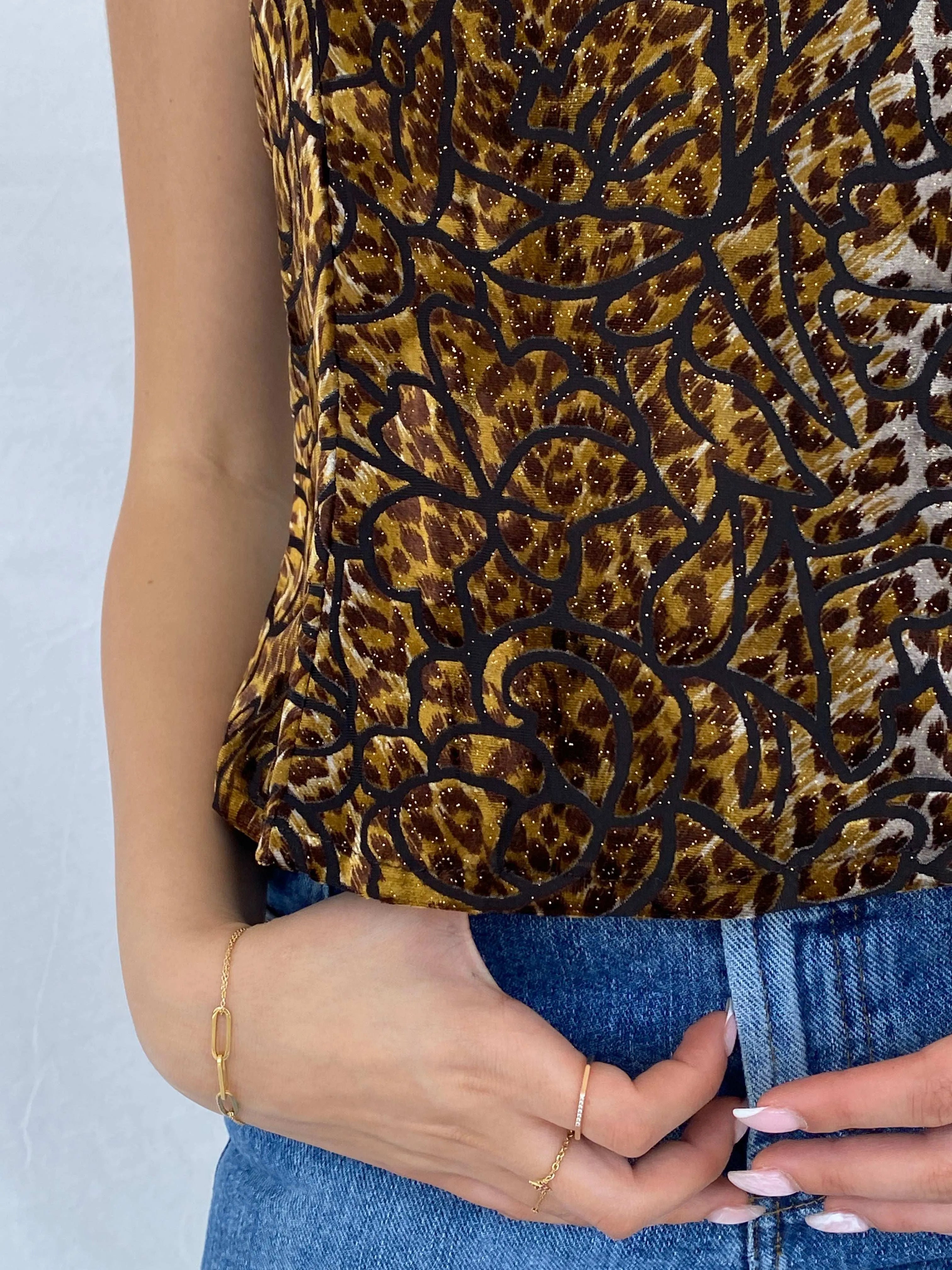 Vintage Y2K Velvet Cami Top - Size M - Balagan Vintage Sleeveless Top 00s, Juana, velvet top