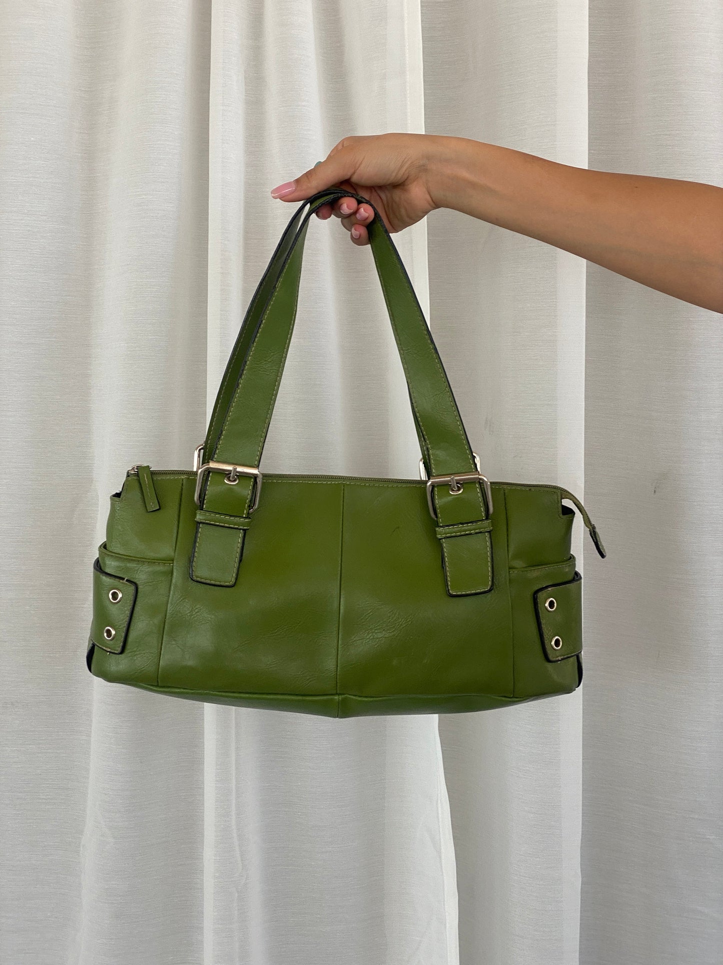Worthington Lime Green Shoulder Bag Women’s Satchel Purse - Balagan Vintage Handbags 00s, 90s, bag, green, shoulder bag, Y2K