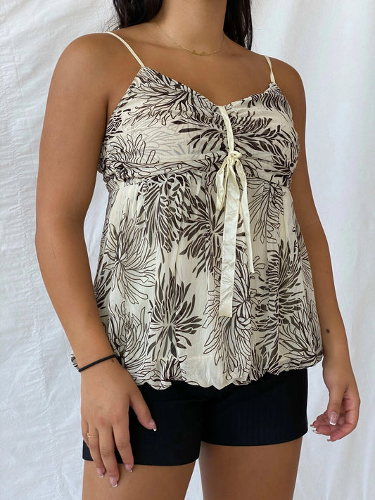 Y2K 2xtremz Bubble Puffball Floral Top - M - Balagan Vintage Cami 00s, Cami, Lana, summer