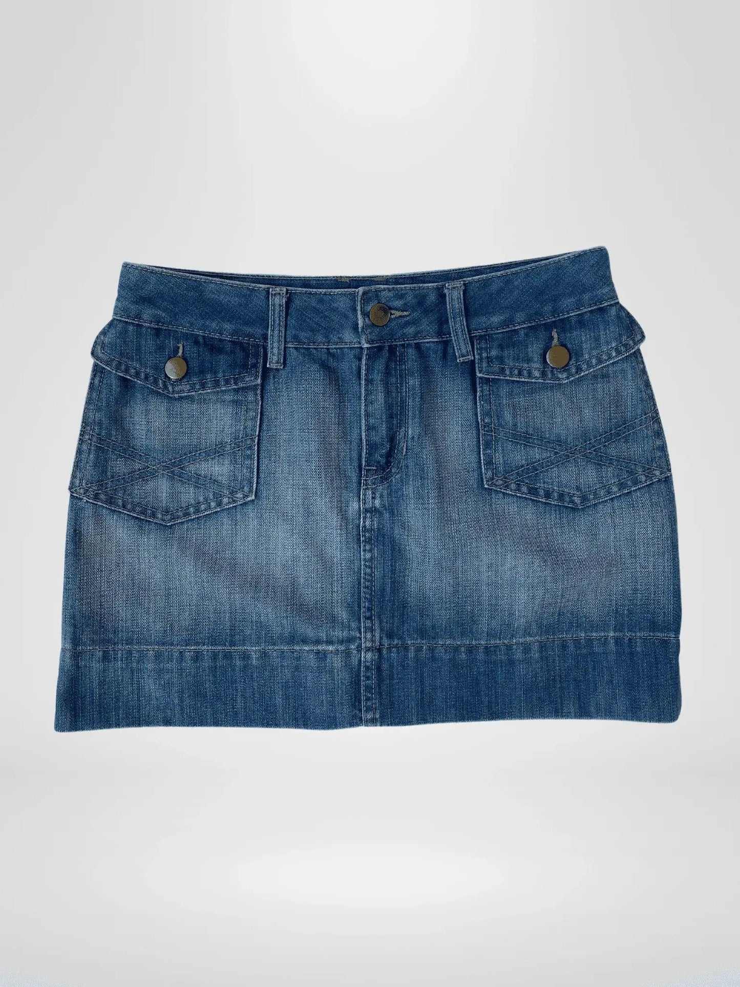 Y2K A-line Mini Denim Skirt - M - Balagan Vintage Denim Skirt 00s, denim, denim skirt, jeans, shorts, Y2K