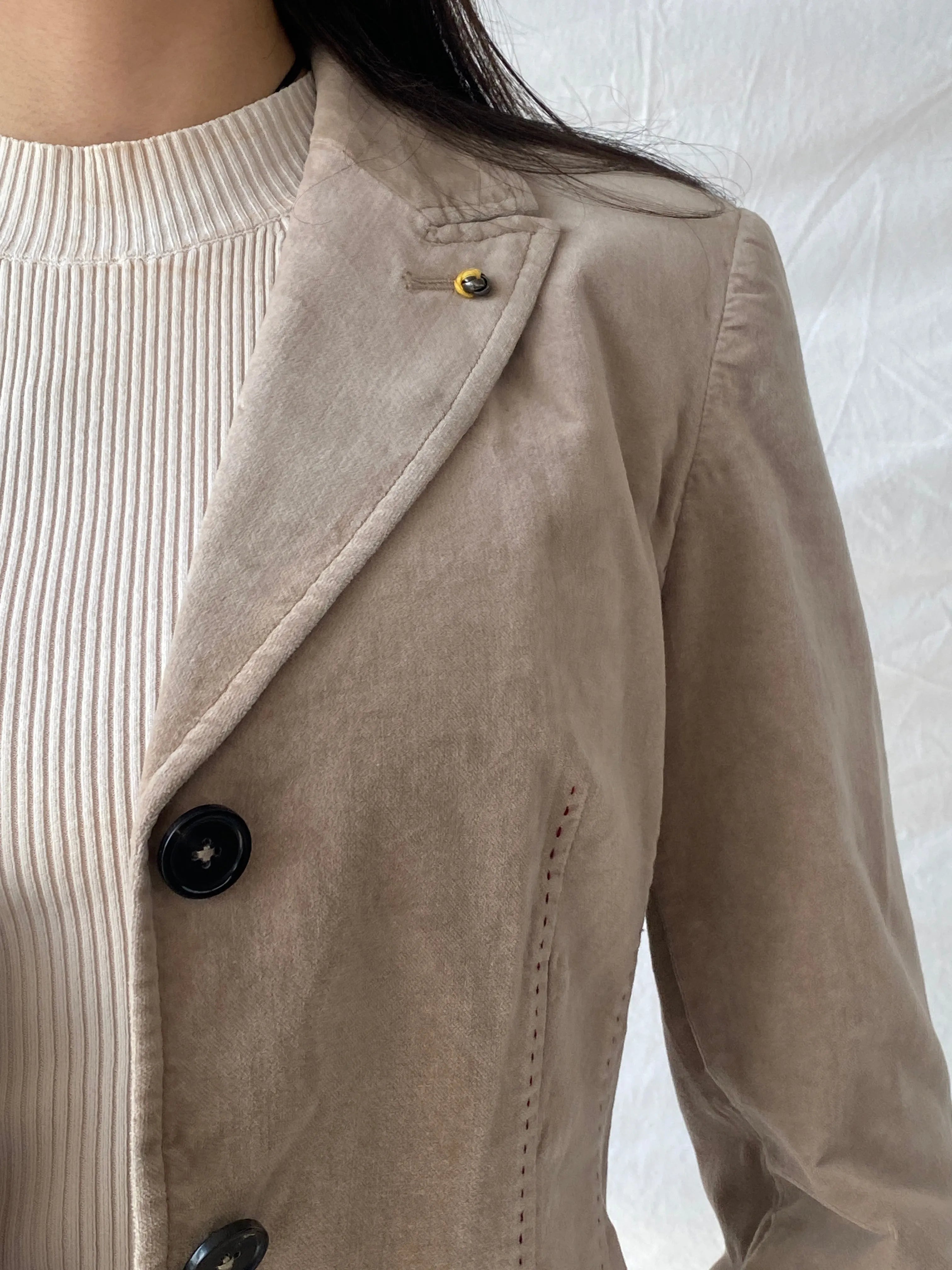 Y2K Blonde No.8 Pink Women’s Cotton Blazer - S - Balagan Vintage Blazer 00s, blazer, Office core, Syntia