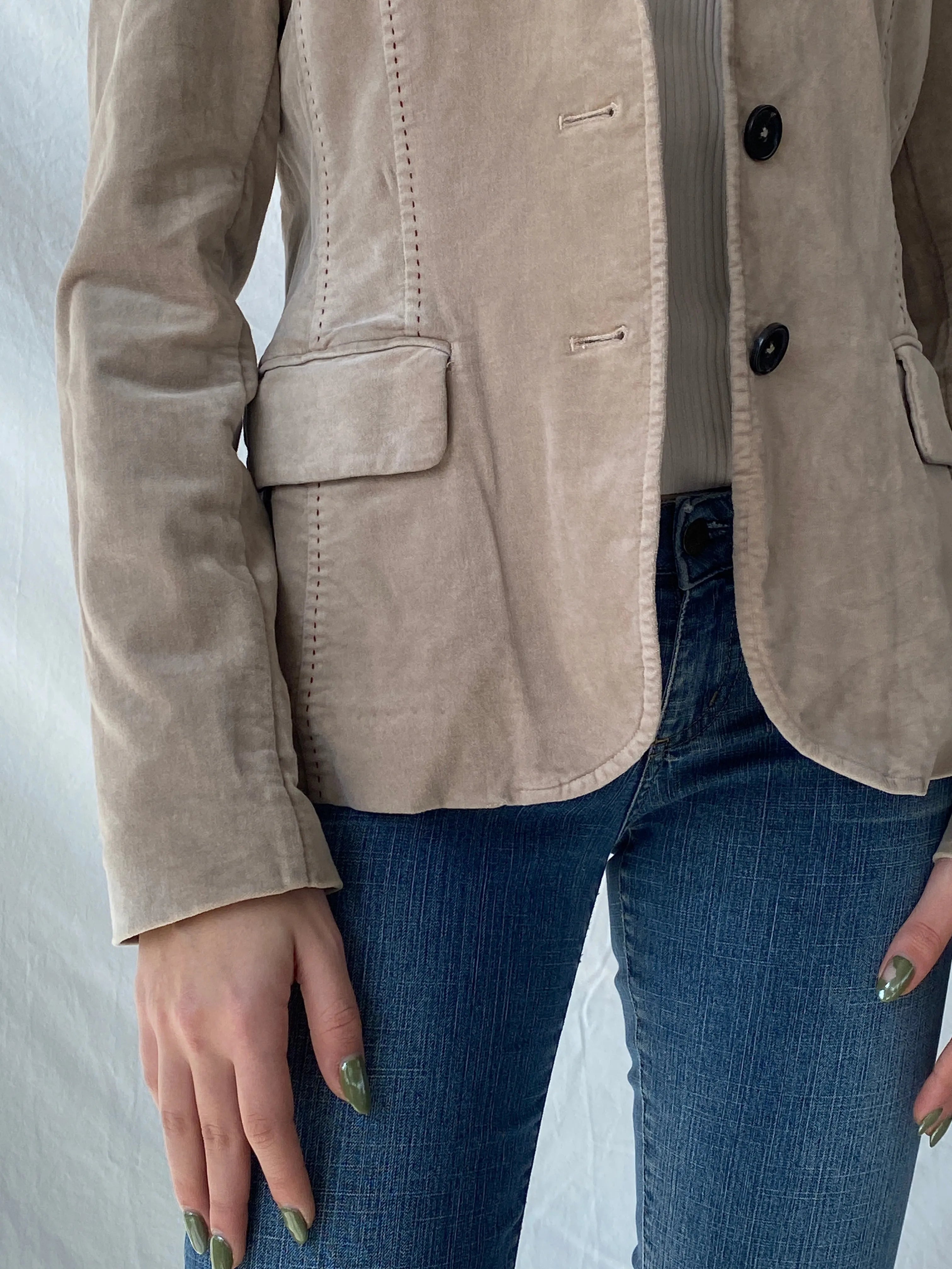 Y2K Blonde No.8 Pink Women’s Cotton Blazer - S - Balagan Vintage Blazer 00s, blazer, Office core, Syntia