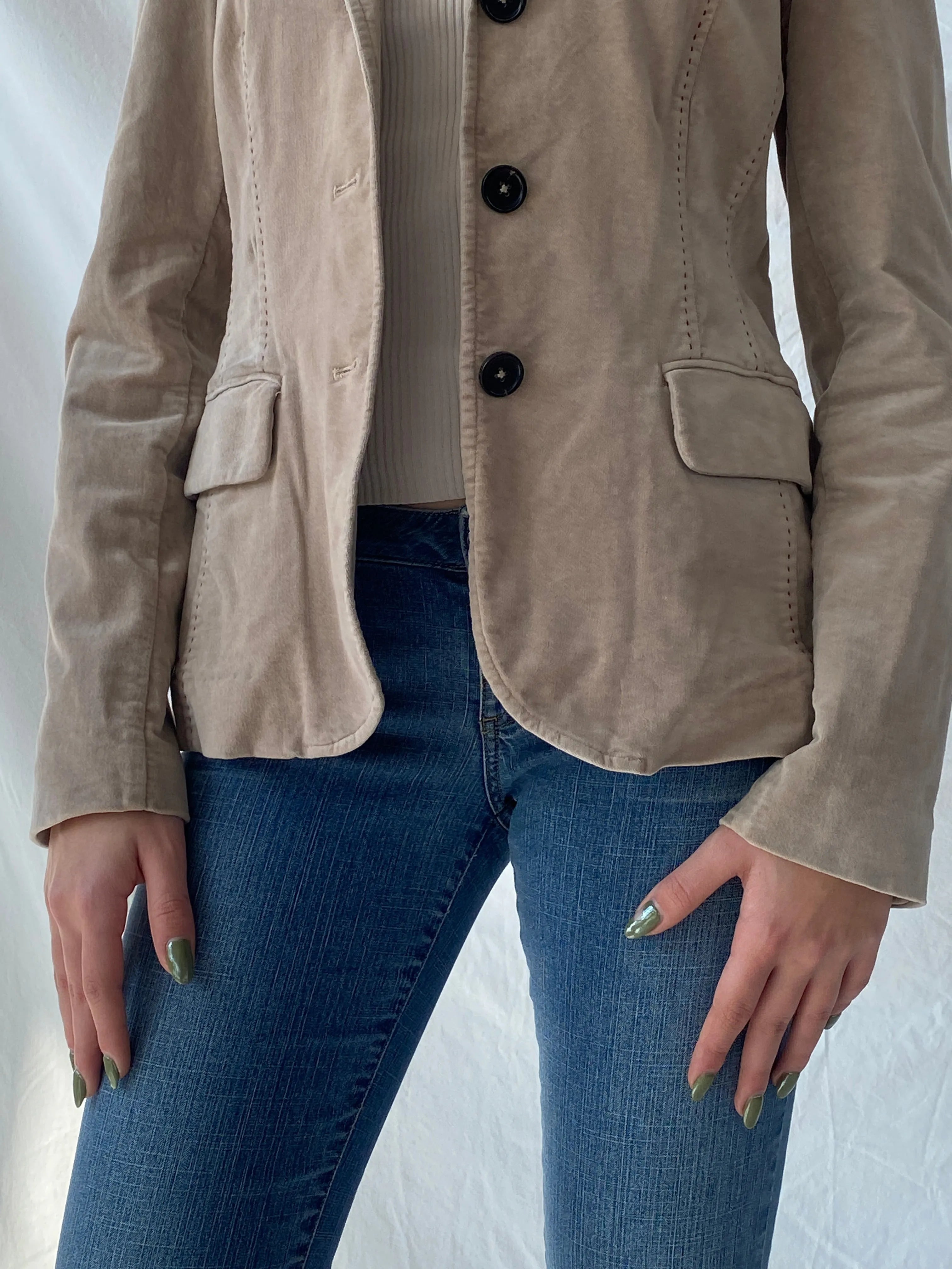 Y2K Blonde No.8 Pink Women’s Cotton Blazer - S - Balagan Vintage Blazer 00s, blazer, Office core, Syntia