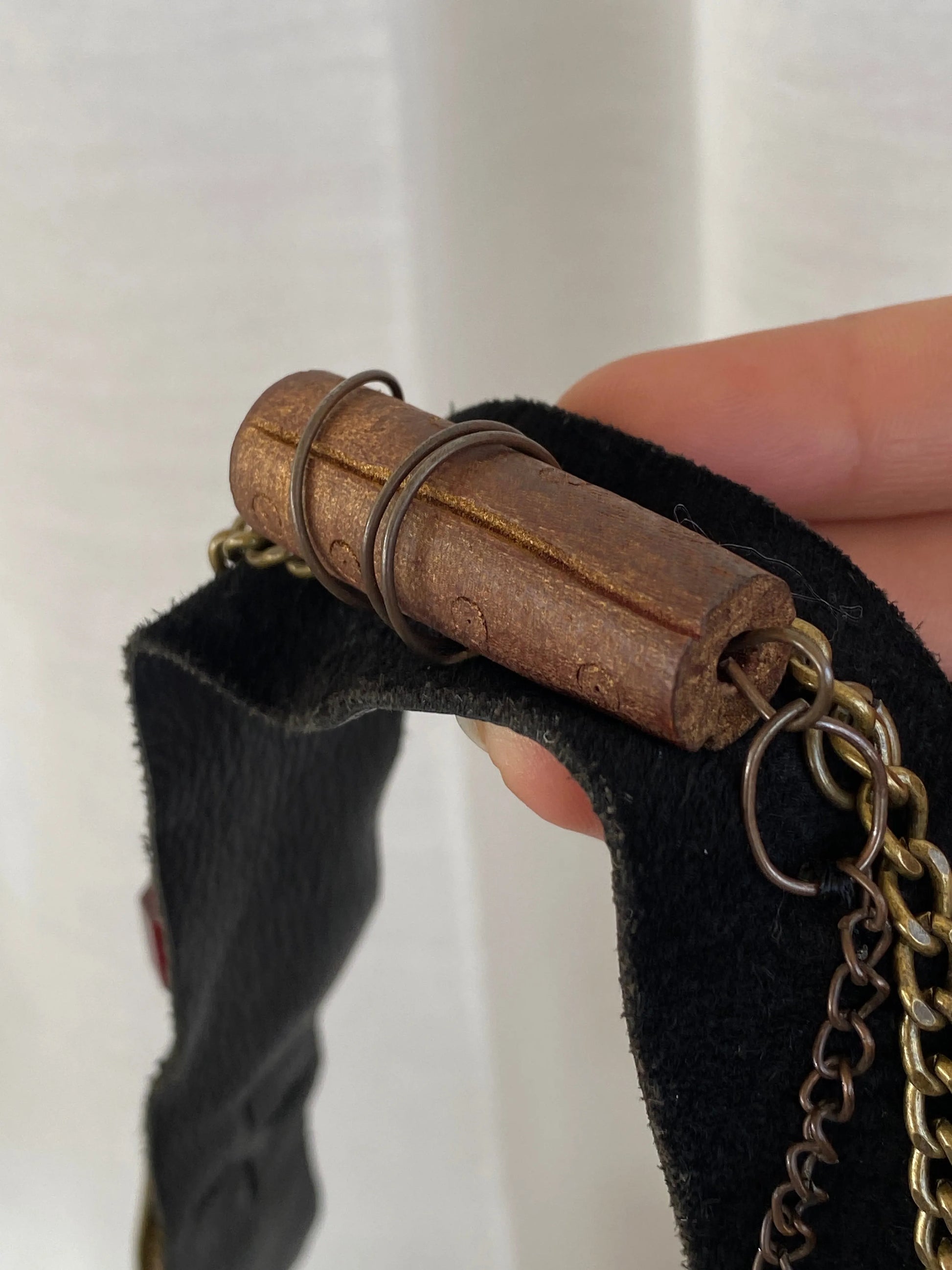 Y2K Chine Belgian Design Brown Crochet and Leather Shoulder Bag - Balagan Vintage Handbags 90s, bag, shoulder bag