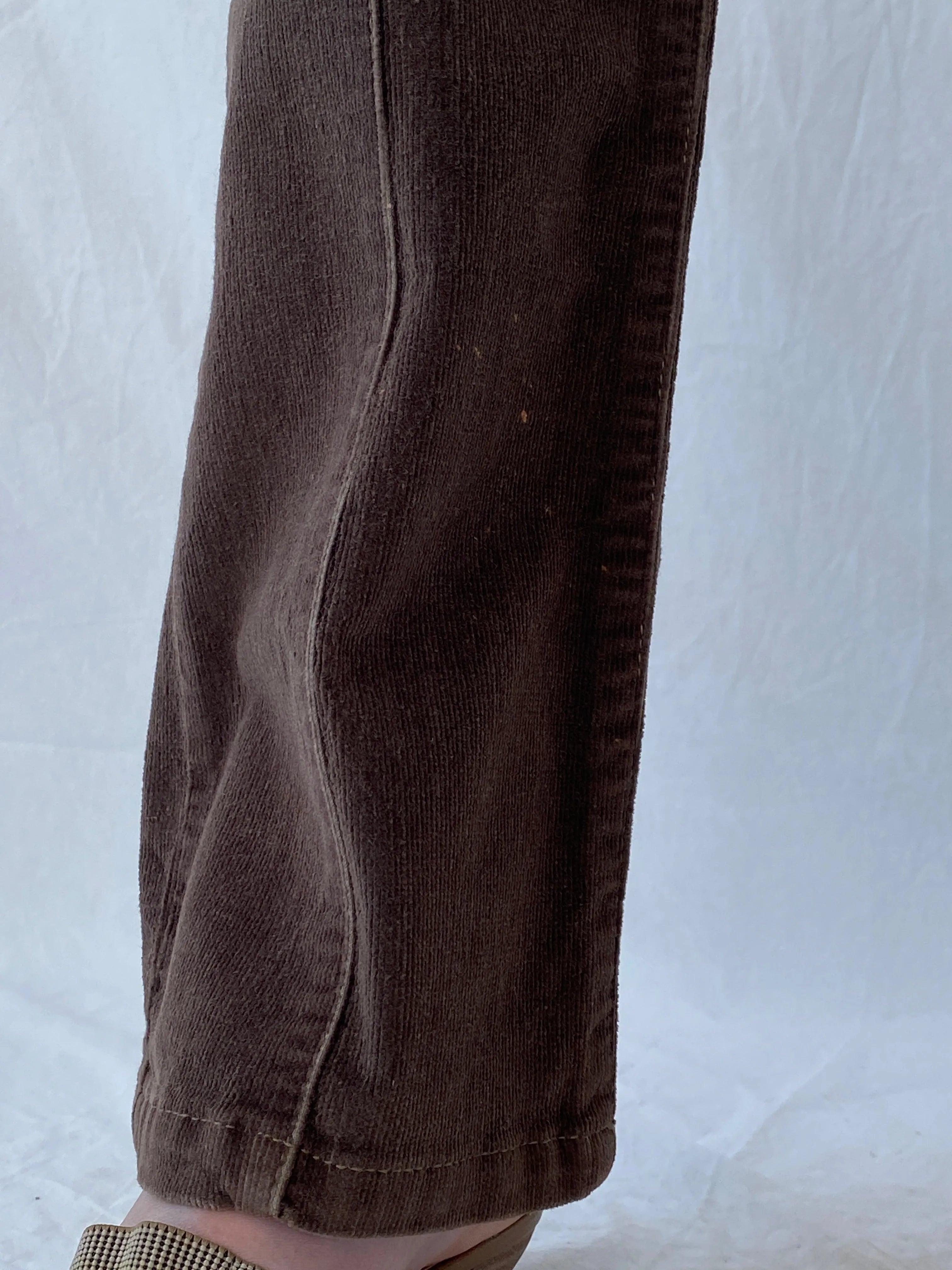 Y2K DKNY East Village Jeans Brown Mid-Rise Flare Corduroy Pants - 38EUR - Balagan Vintage Corduroy Pants Ayah, corduroy, corduroy pants, pants, vintage pants