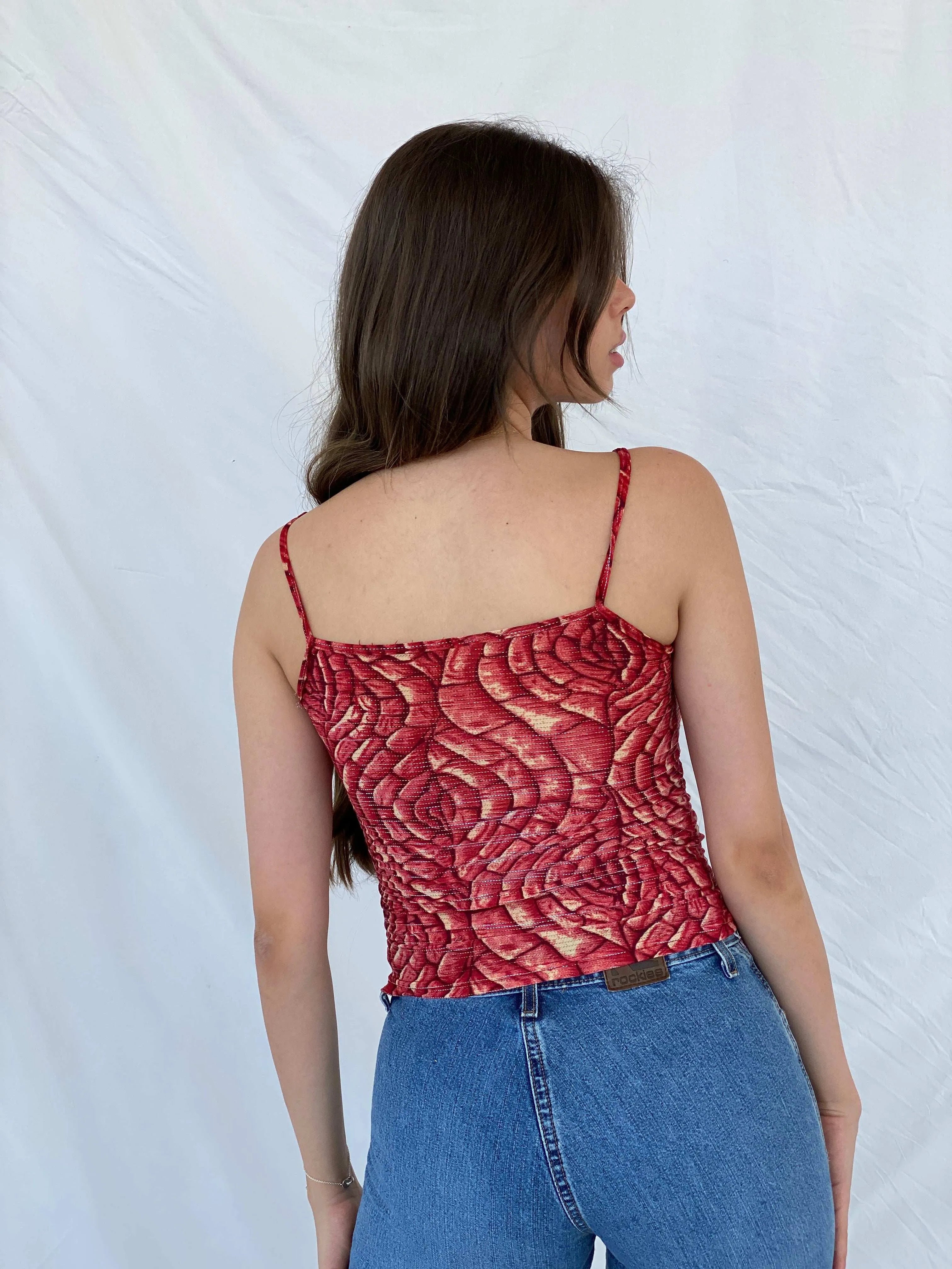 Y2k Floral Cami Top - S - Balagan Vintage Cami 00s, 90s, Cami, Mira
