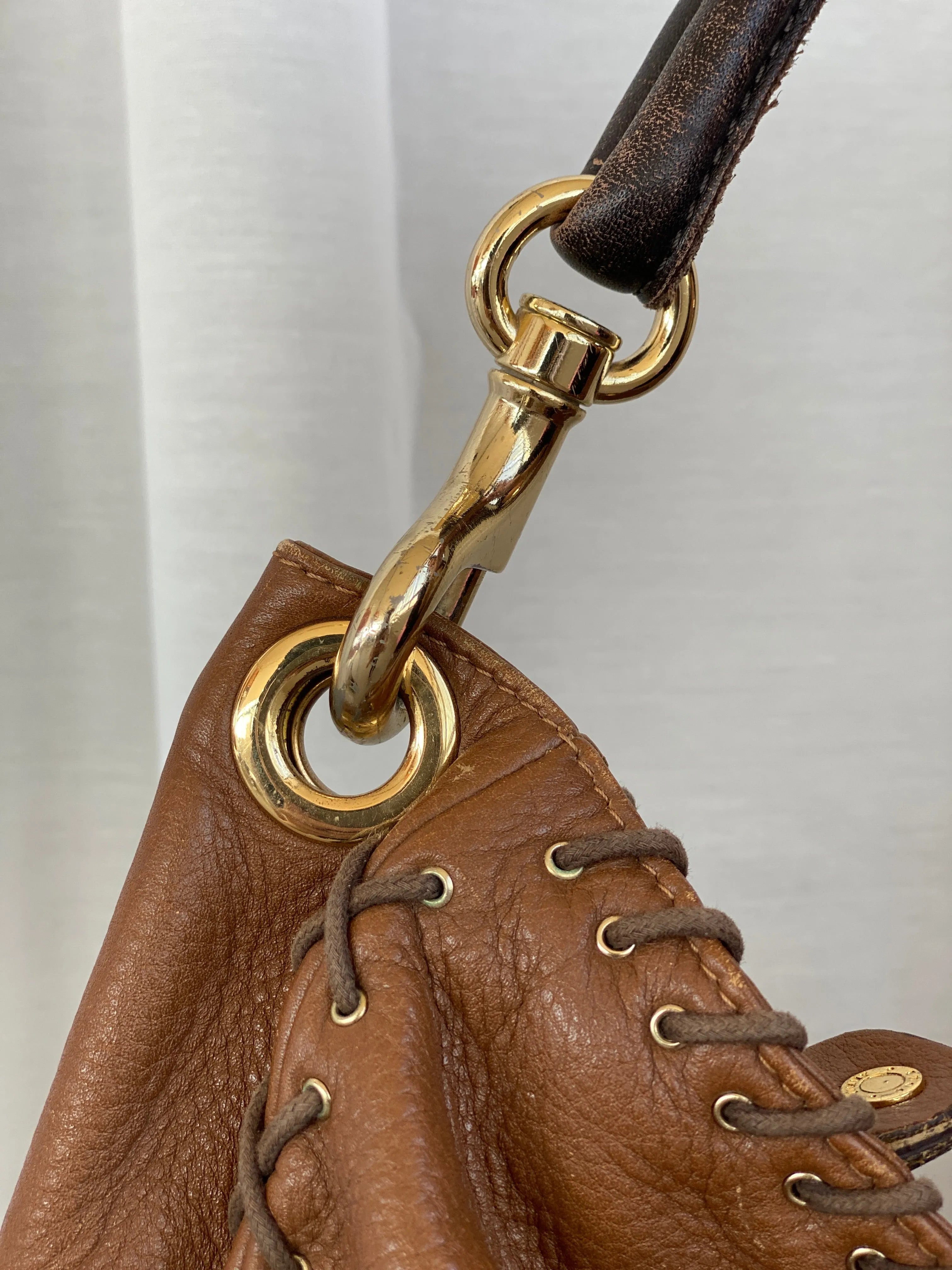 Y2K Jimmy Choo Brown Leather Large Hobo Braided Shoulder Bag - Balagan Vintage Shoulder Bag 90s, bag, black leather, consignment, genuine leather, shoulder bag, Tasnimk