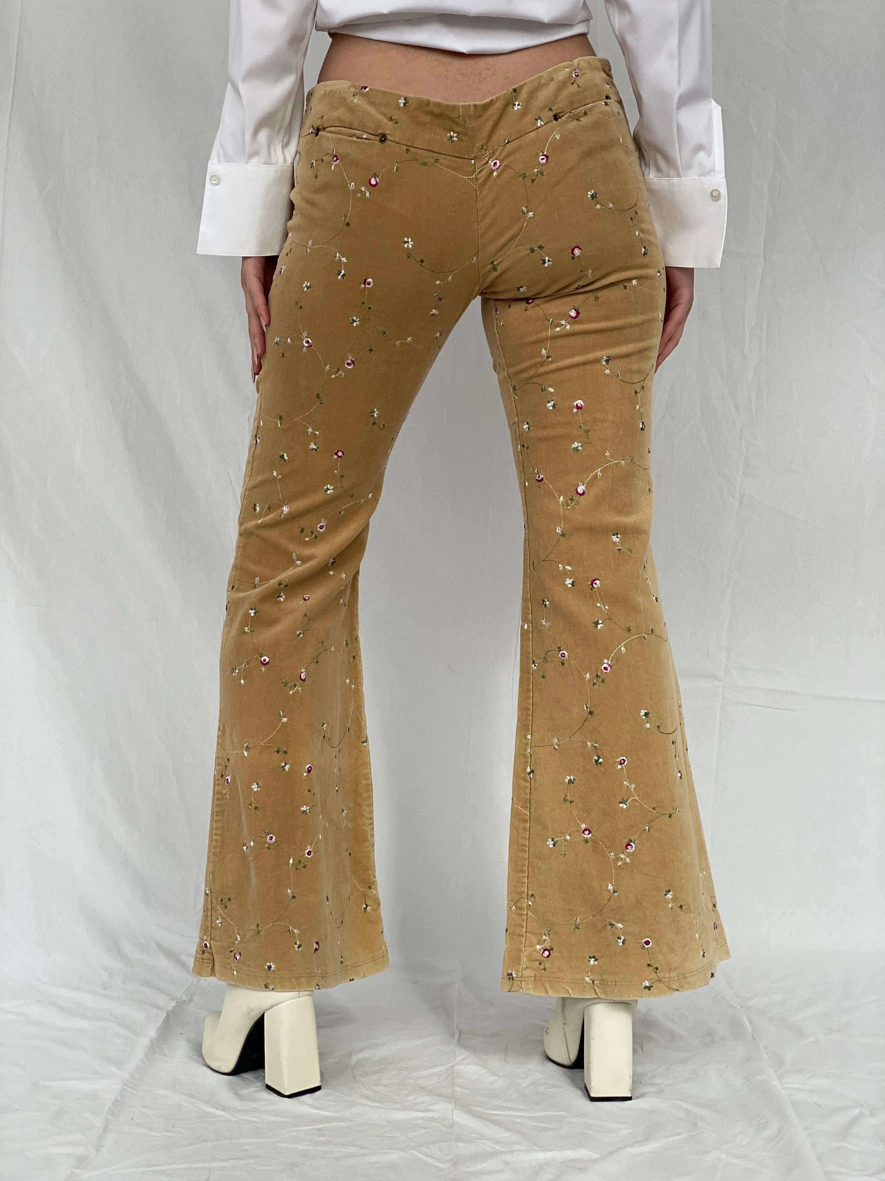Y2K Misope USA Corduroy Low Rise Flare Pants - 40EUR - Balagan Vintage Corduroy Pants 00s, 90s, Ayah, corduroy pants
