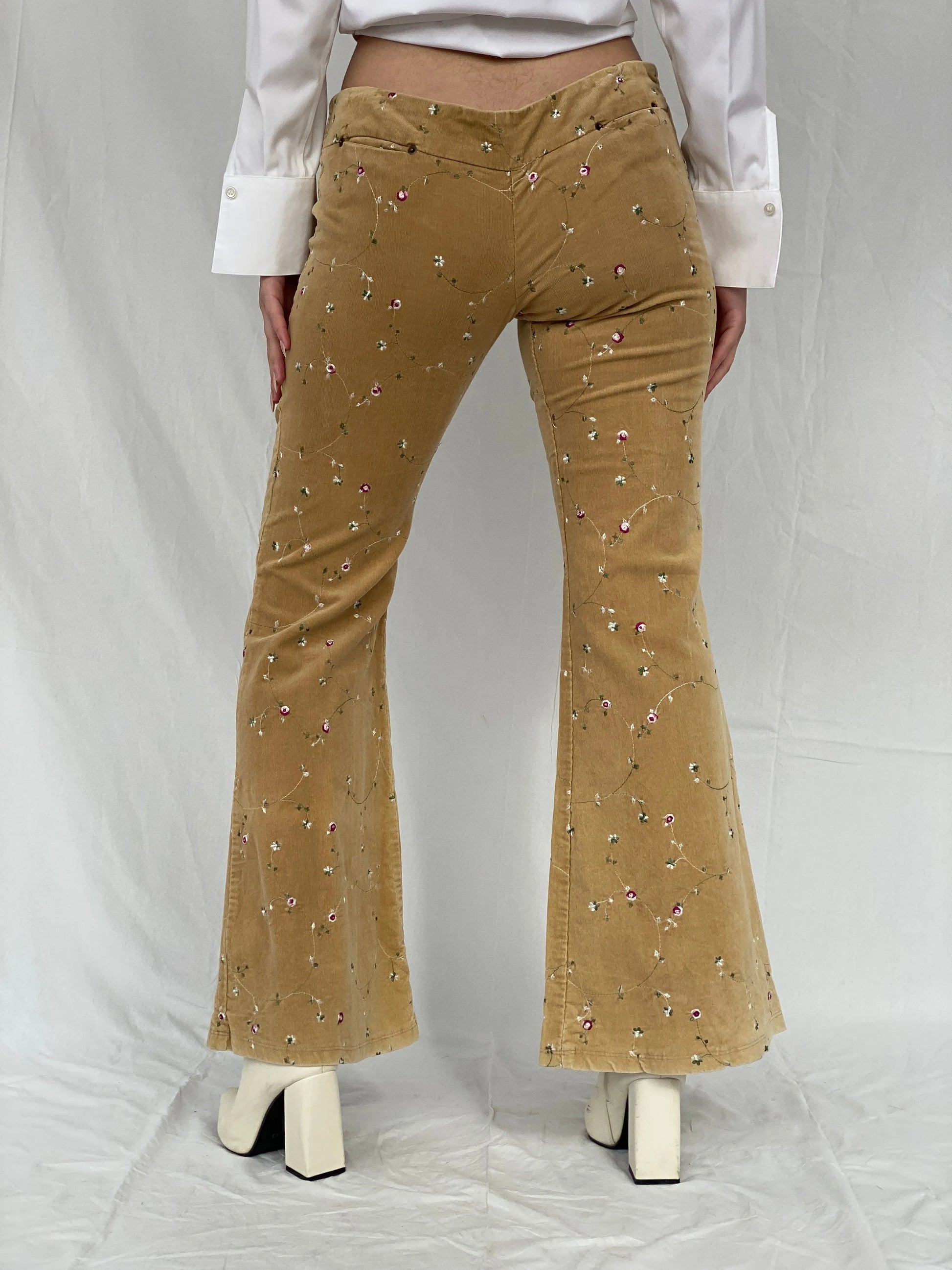 Y2K Misope USA Corduroy Low Rise Flare Pants - 40EUR - Balagan Vintage Corduroy Pants 00s, 90s, Ayah, corduroy pants