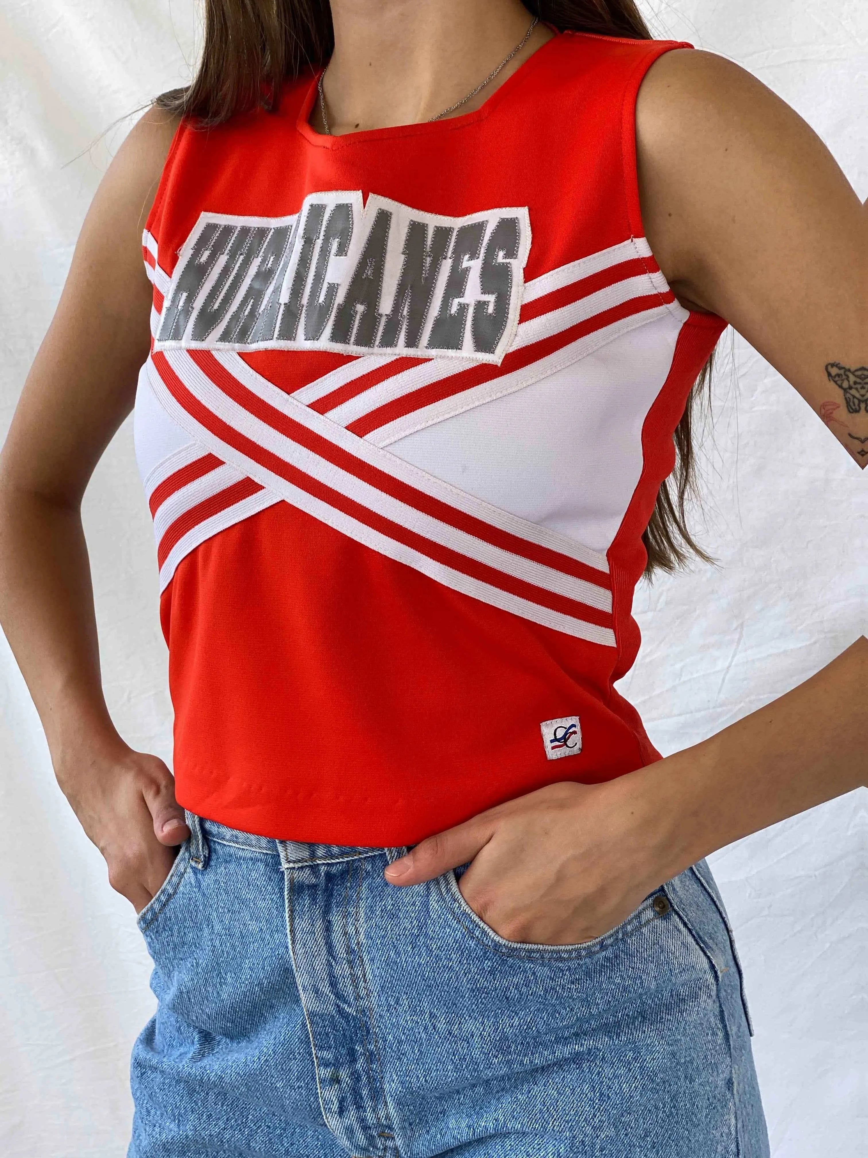 Y2K Orange Cheerleader Top - Balagan Vintage Sleeveless Top 00s, 90s, Deals, Mira